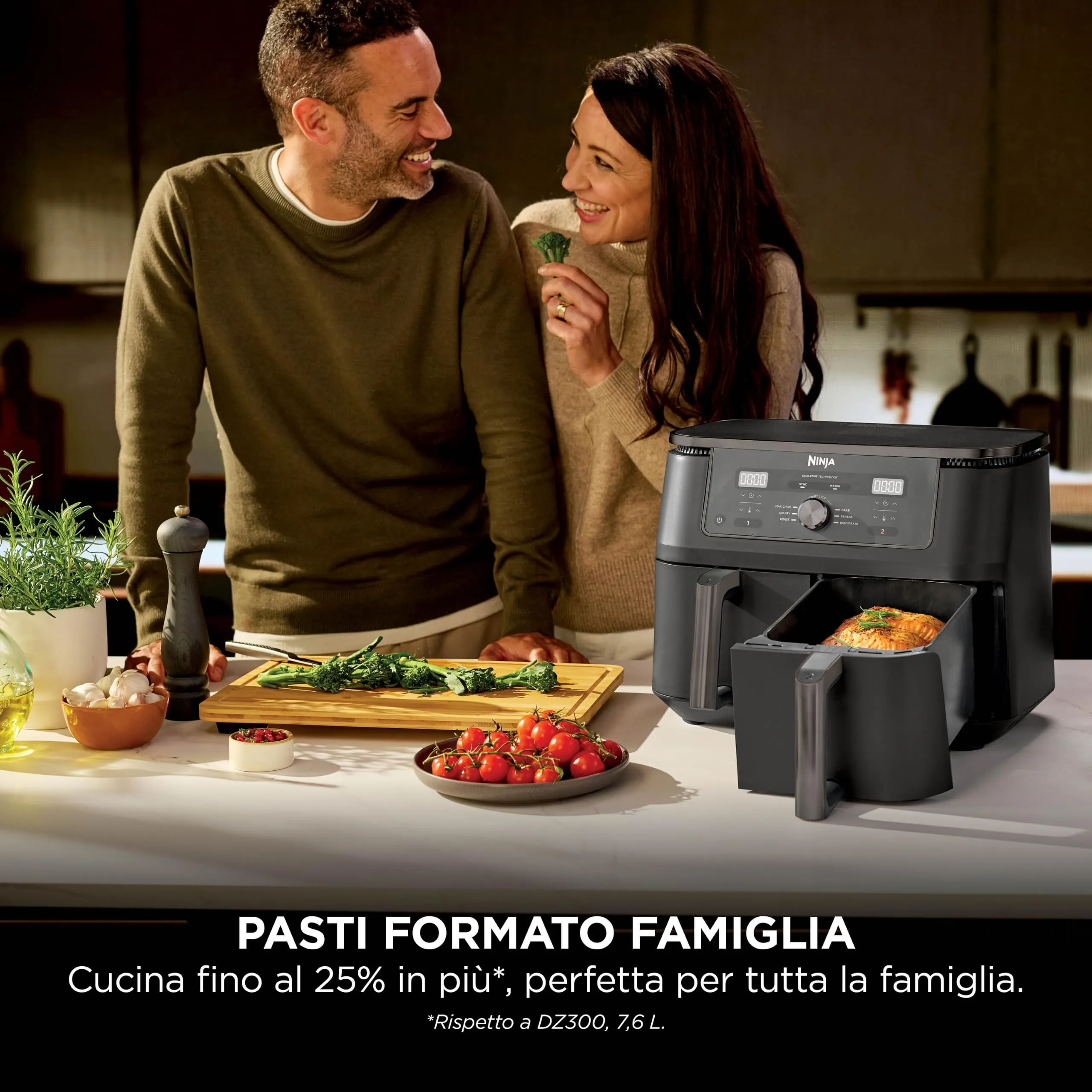 Ninja Max Dual Zone Friggitrice ad aria calda 9,5L DZ400EUBK Nero Onice - immagine 6