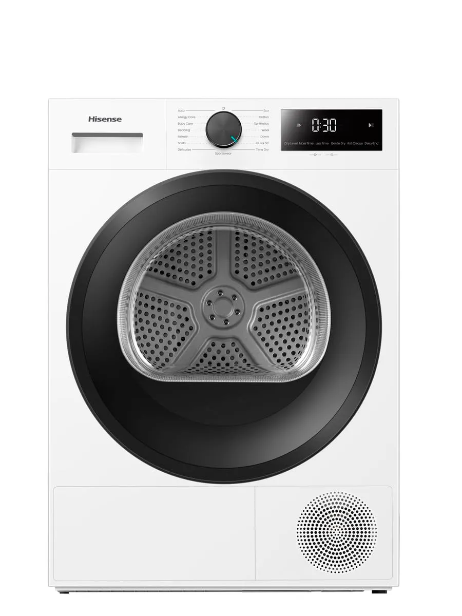 Hisense DH1I800UWDE Asciugatrice a Pompa di Calore, 8 kg, Classe E, Display Touch, Filtro Aromatico, 15 Programmi - immagine 1
