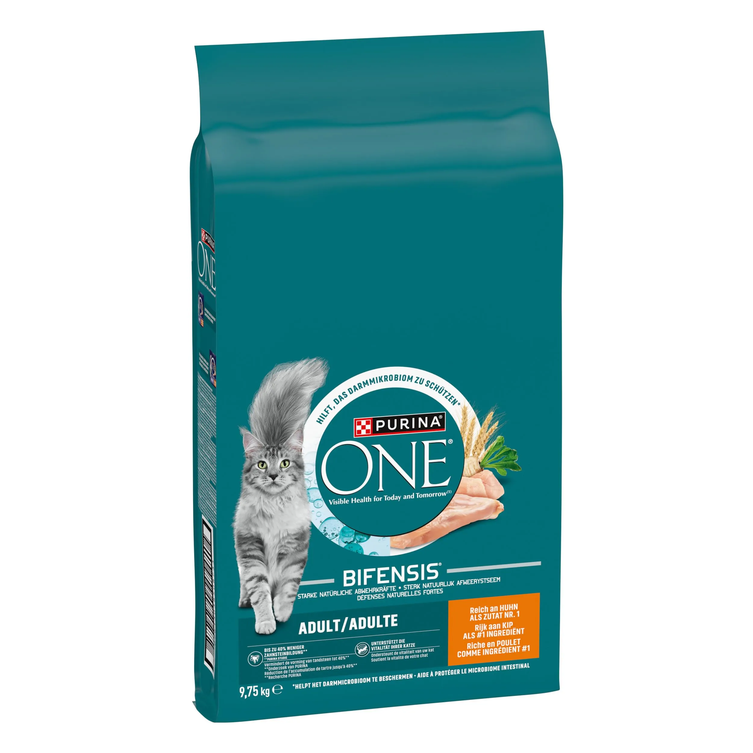 Purina One Bifensis Crocchette Gatto Adulto Pollo e Cereali Integrali, 9.75 kg - immagine 1