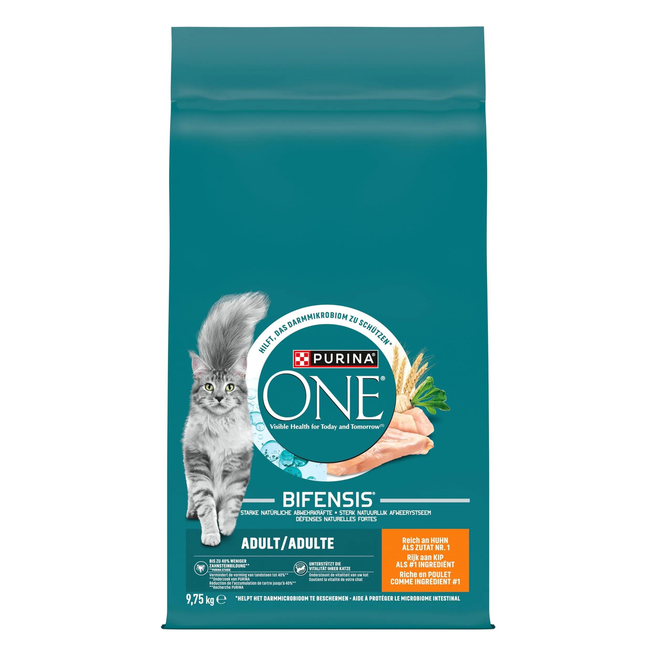 Purina One Bifensis Crocchette Gatto Adulto Pollo e Cereali Integrali, 9.75 kg - immagine 2
