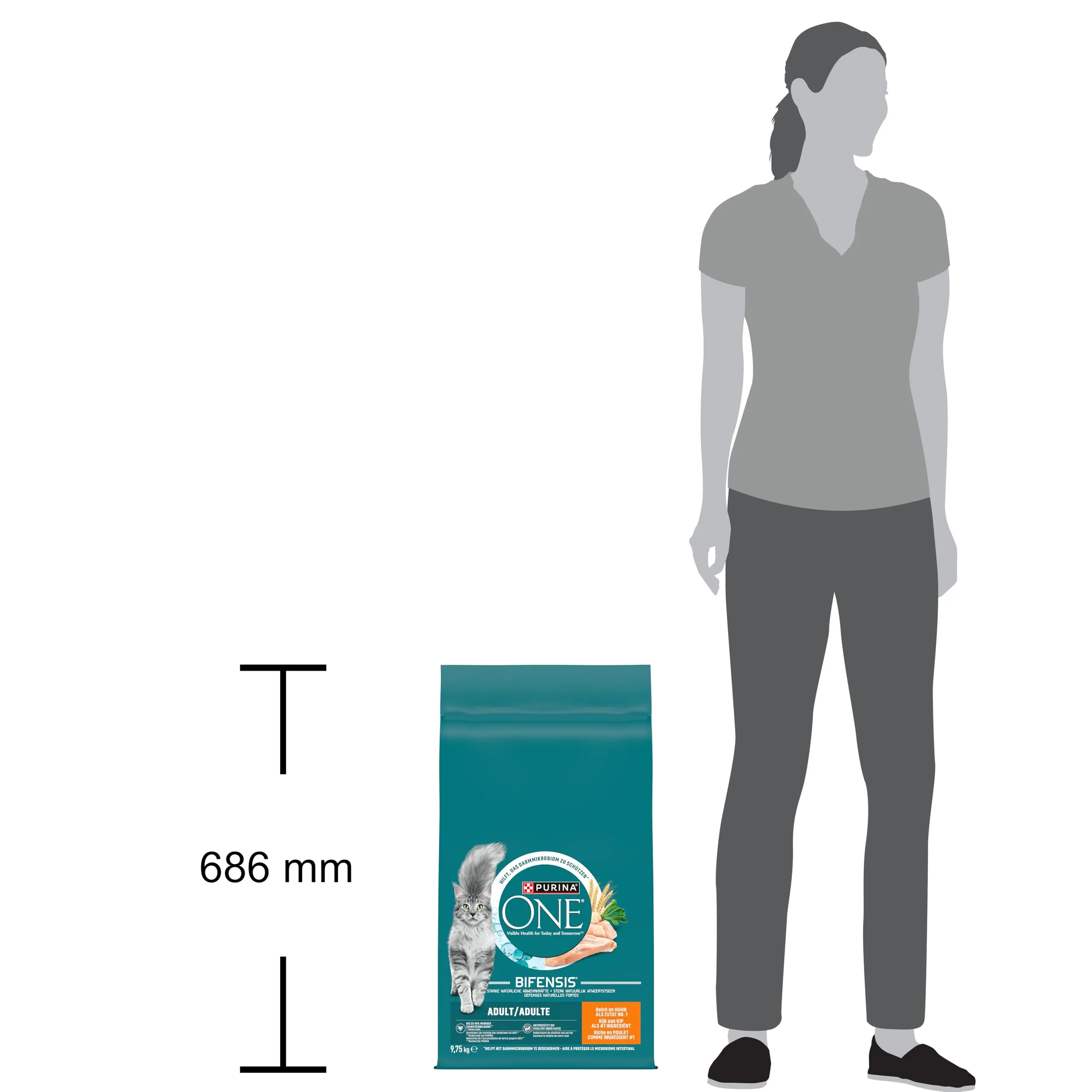 Purina One Bifensis Crocchette Gatto Adulto Pollo e Cereali Integrali, 9.75 kg - immagine 3