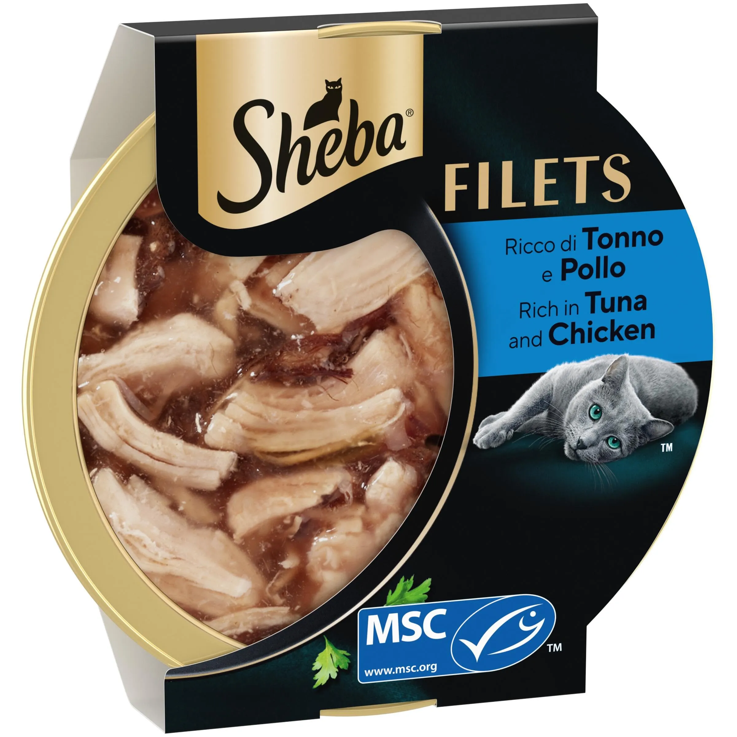 Sheba Filets Pollo & Tonno in salsa, 32 Vaschette da 60g - immagine 2