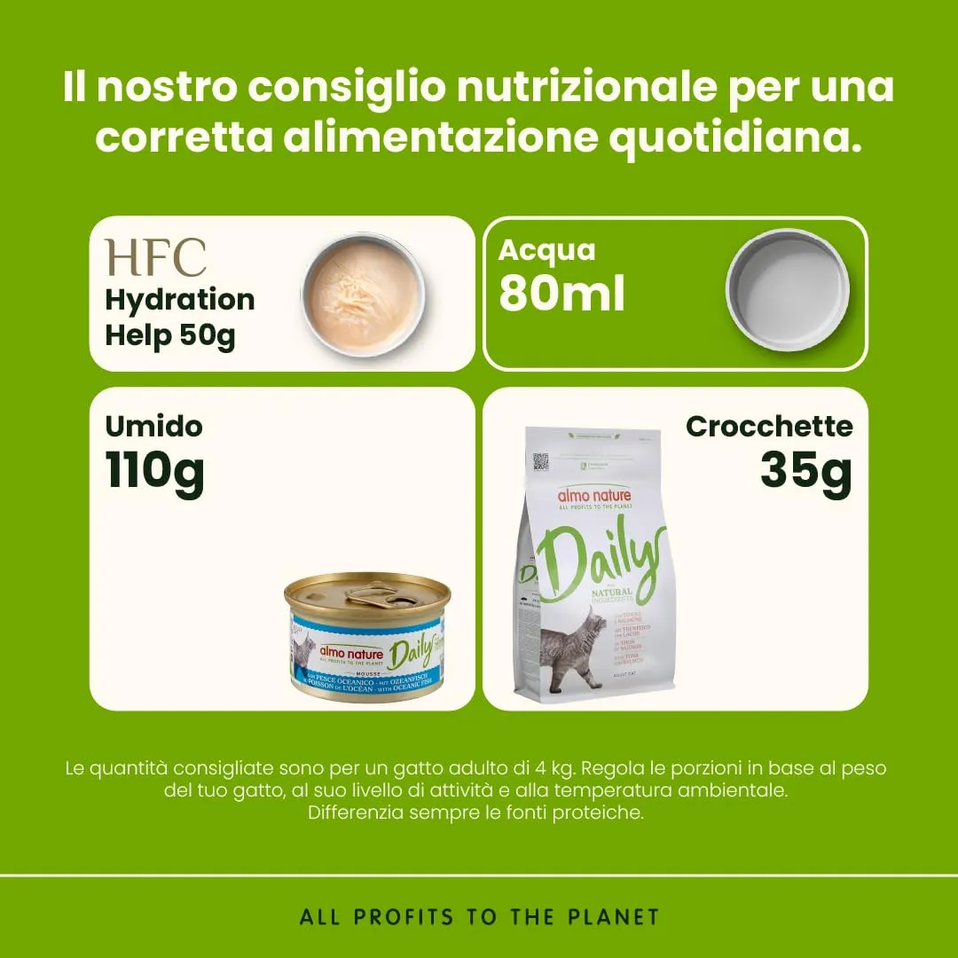 Almo Nature Daily Cibo Umido per Gatti Adulti Mousse Pesce Oceanico 85 g, Confezione da 24 - immagine 3