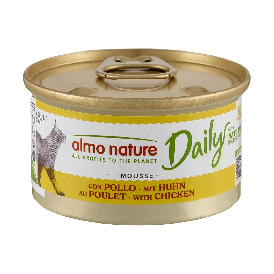 Almo Nature Daily Cibo Umido per Gatti Adulti Mousse al Pollo, 85 g, 24 Confezioni - immagine 1