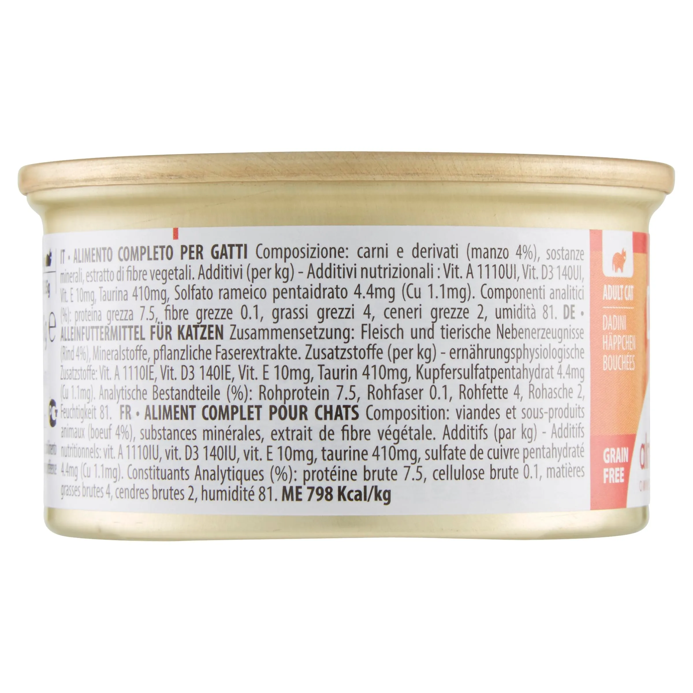 Almo Nature Daily Cibo Umido per Gatti Adulti Dadini Manzo 85 g, 24 pezzi - immagine 2