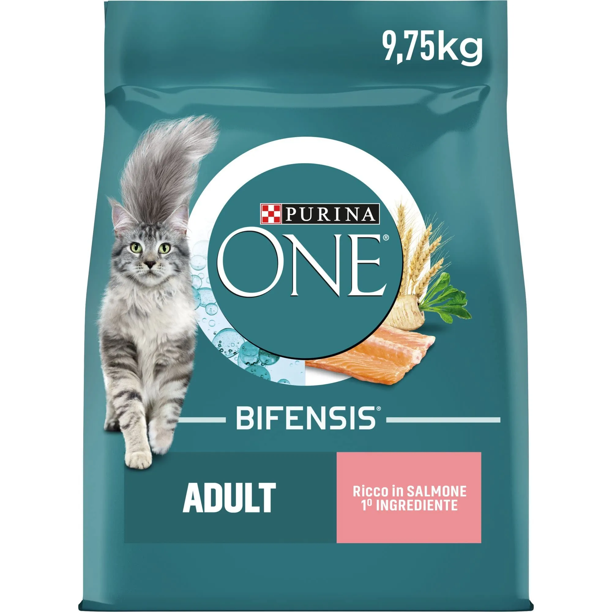 Purina One Bifensis Crocchette Gatto Adulto Salmone e Cereali Integrali, 9.75 kg - immagine 4