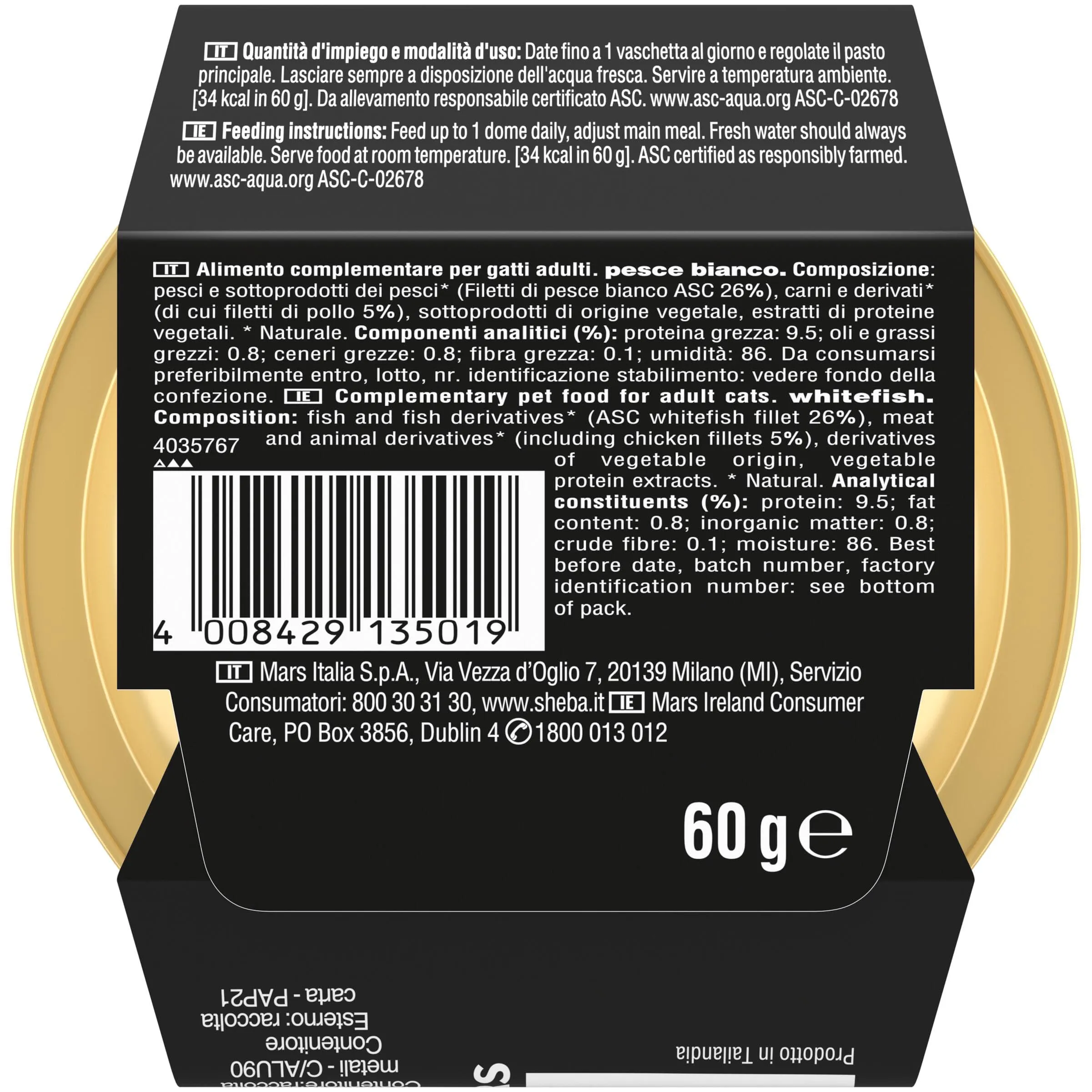 Sheba Filets Pesce Bianco in salsa, 32 Vaschette da 60g - immagine 3