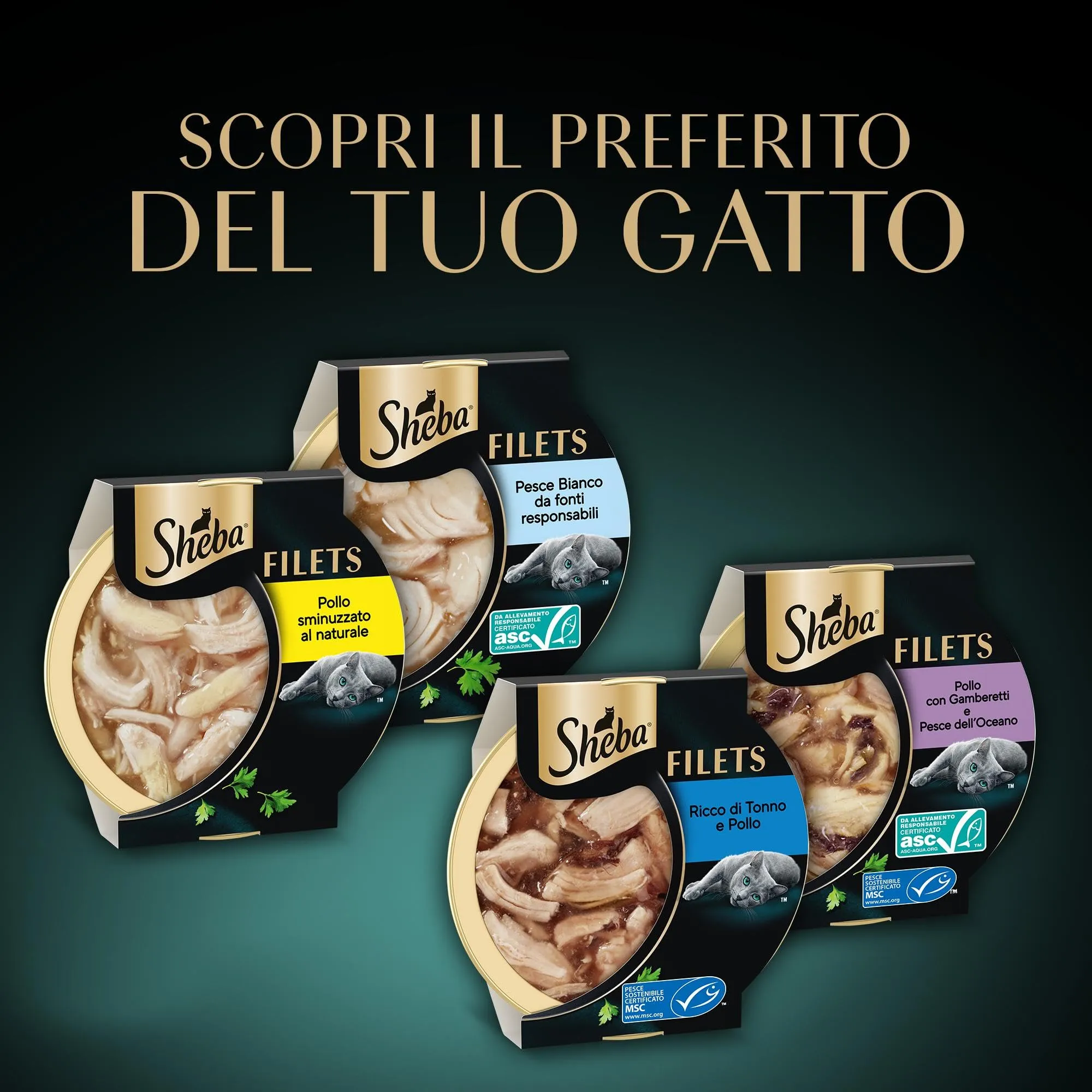 Sheba Filets Pesce Bianco in salsa, 32 Vaschette da 60g - immagine 7