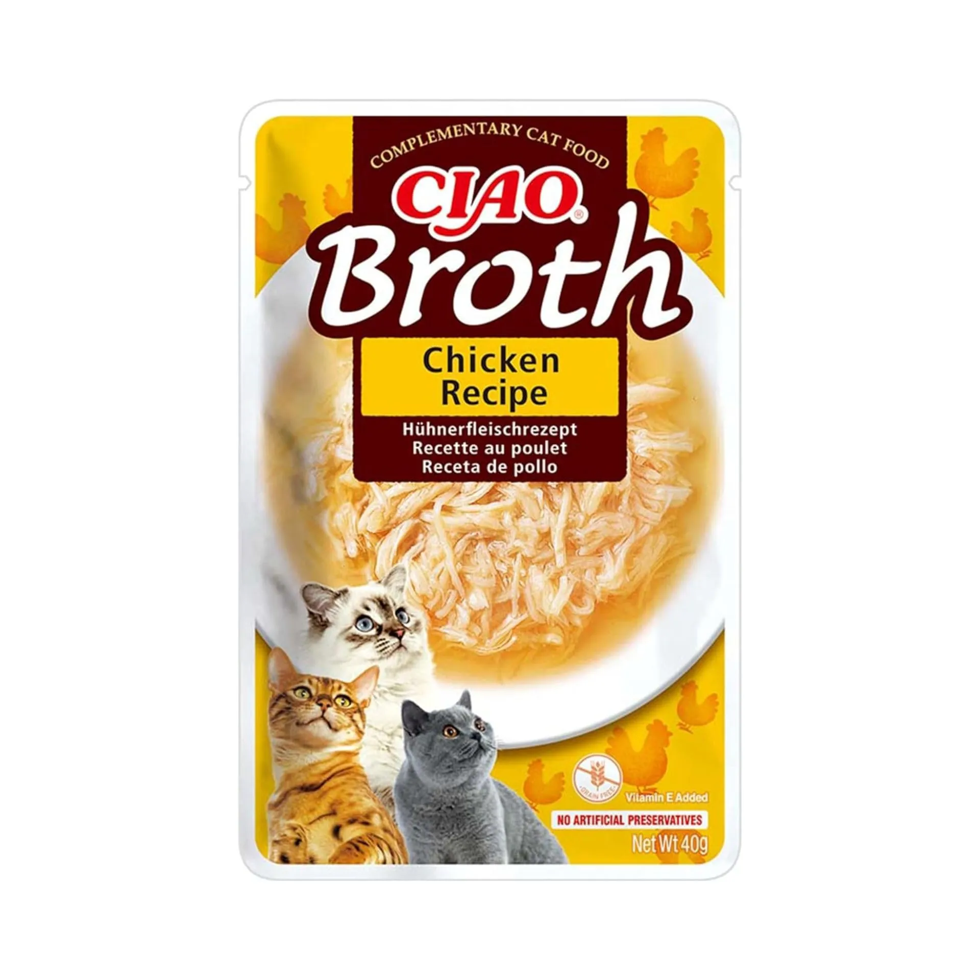 Inaba Ciao Broth Cibo Umido per Gatti al Pollo, 40g - immagine 1