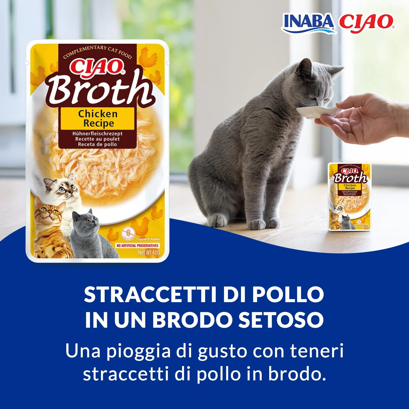Inaba Ciao Broth Cibo Umido per Gatti al Pollo, 40g - immagine 2