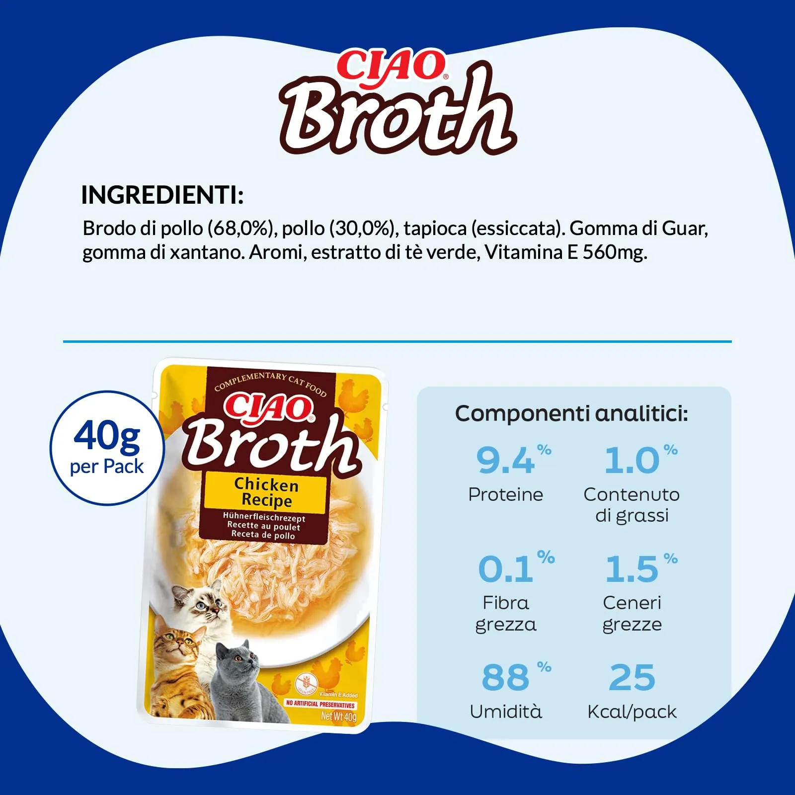 Inaba Ciao Broth Cibo Umido per Gatti al Pollo, 40g - immagine 6