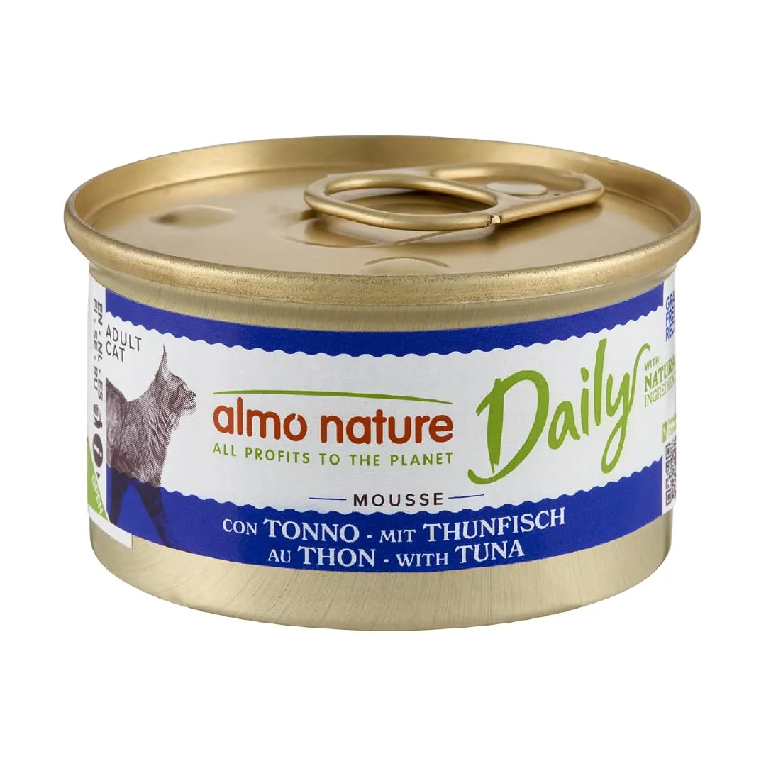 Almo Nature Daily Cibo Umido per Gatti Adulti Mousse al Tonno, 85 g, Confezione da 24 - immagine 1