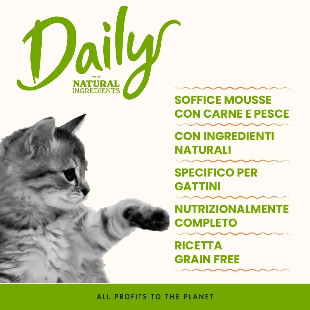 Almo Nature Daily Kitten Mousse Pollo, 85 g, Confezione da 24 - immagine 2
