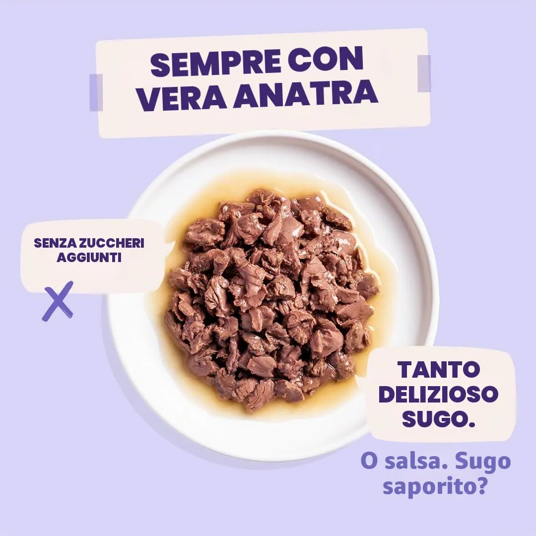 Edgard & Cooper Cibo Umido Gatti, Anatra e Tacchino in salsa, Ricetta Ipoallergenica per Gatti Sterilizzati (12x85g) - immagine 3