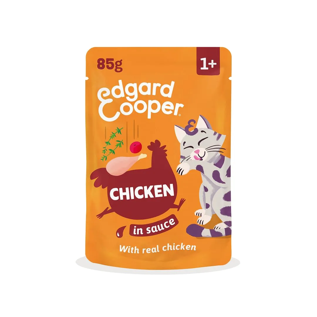 Edgard & Cooper Cibo Umido per Gatti, Pollo in salsa, Senza Cereali (12x 85g) - immagine 2