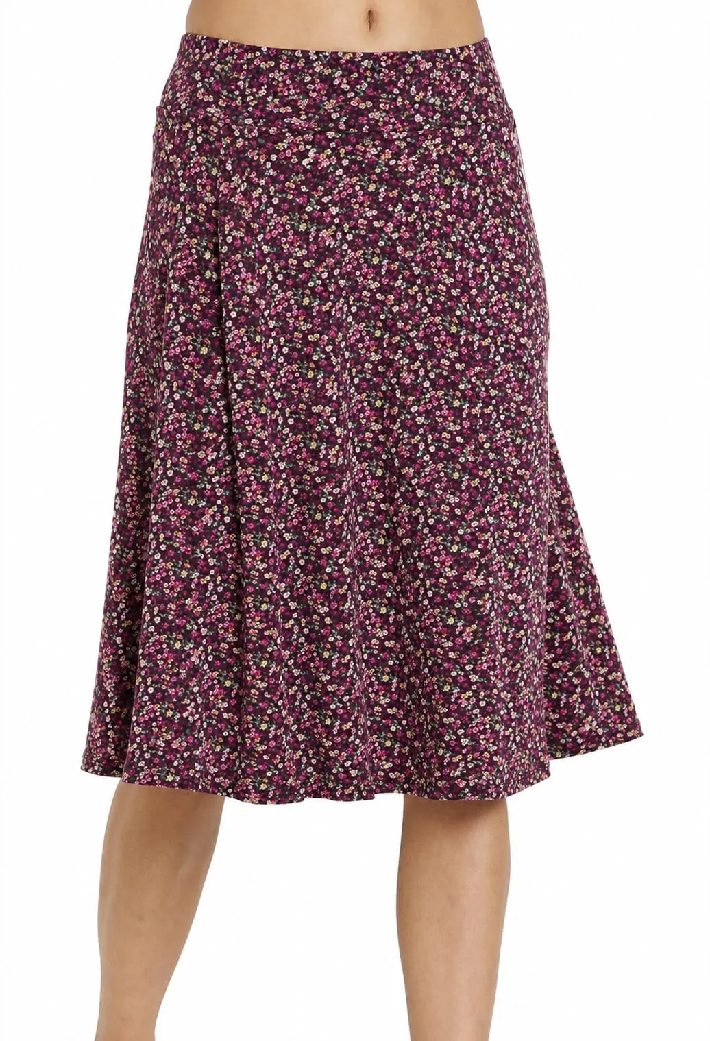Van Der Rich Gonna Floreale con Elastico in Vita - Donna (Piccolo Fiore, L-XL) - immagine 3