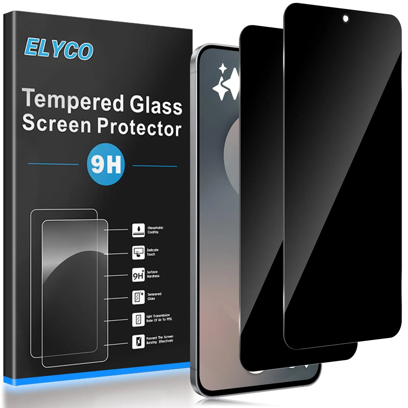 ELYCO Vetro Temperato Privacy per Samsung Galaxy A57 5G/S25 FE, 2 Pezzi - immagine 1
