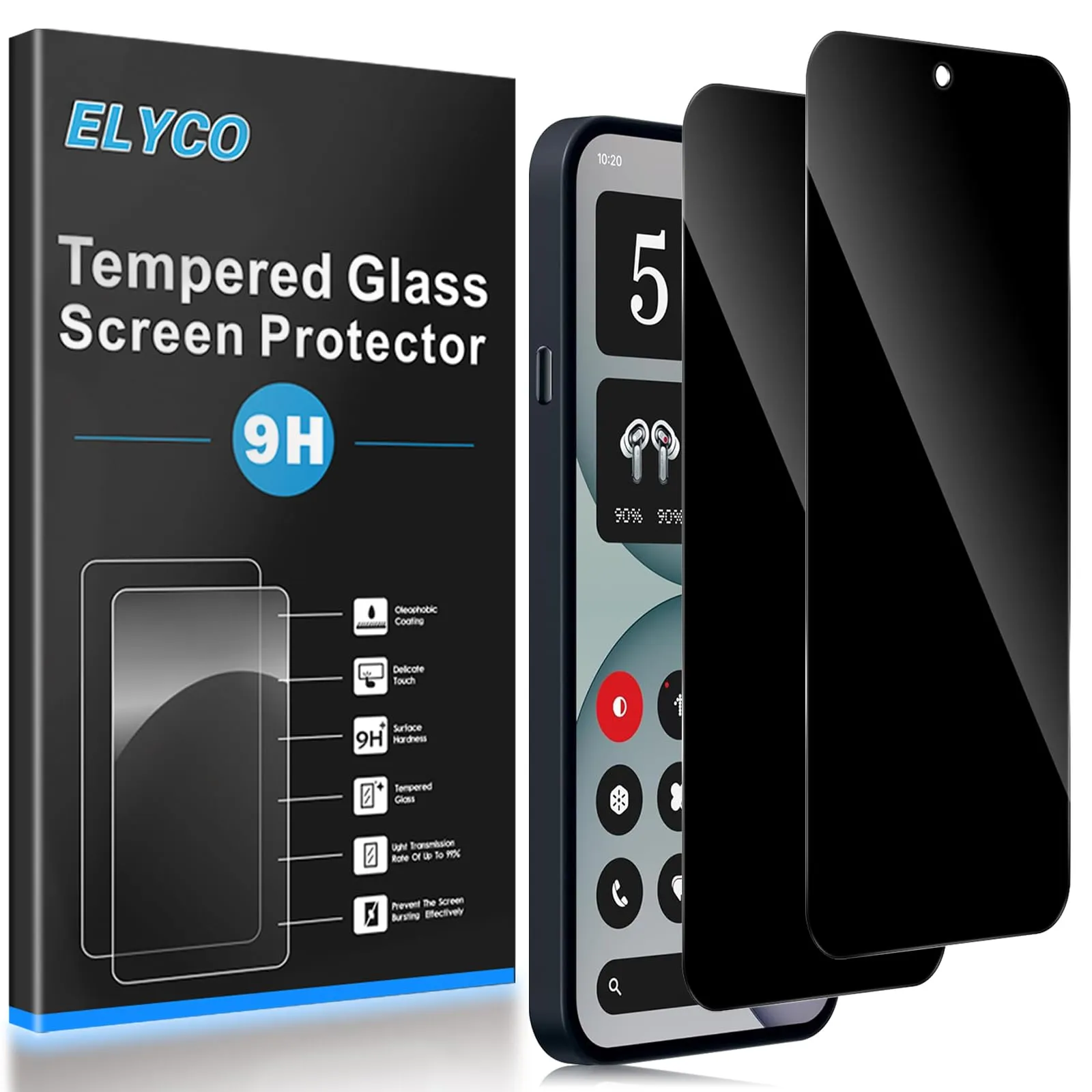 ELYCO Vetro Temperato Privacy per Nothing Phone 4A, 2 Pezzi - immagine 1