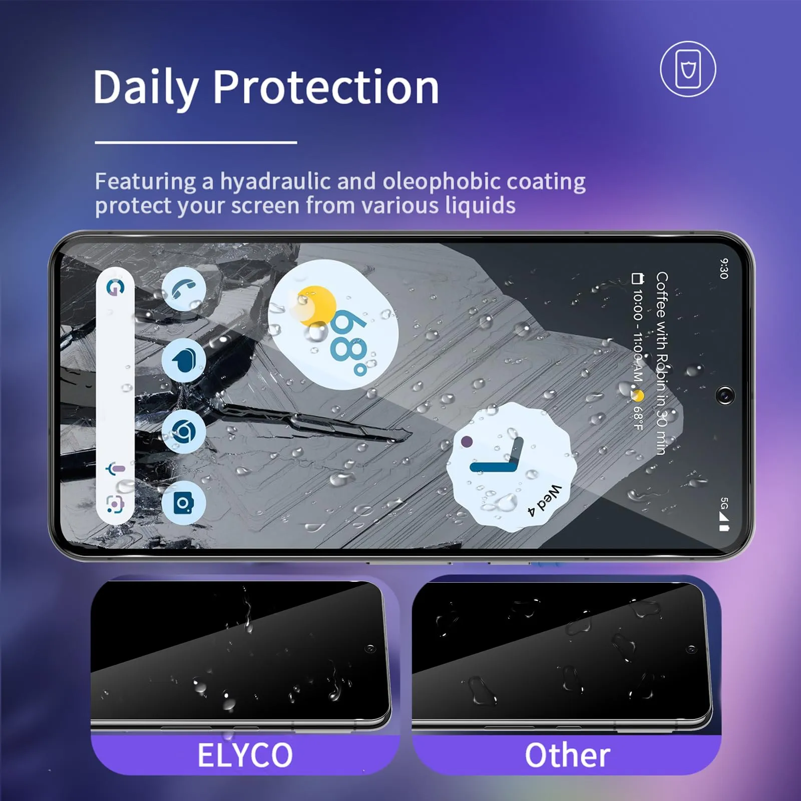 ELYCO Vetro Temperato Privacy per Google Pixel 8 Pro, 2+2 Pezzi - immagine 4