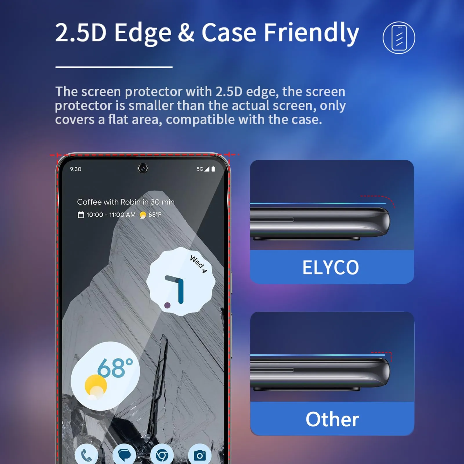 ELYCO Vetro Temperato Privacy per Google Pixel 8 Pro, 2+2 Pezzi - immagine 7