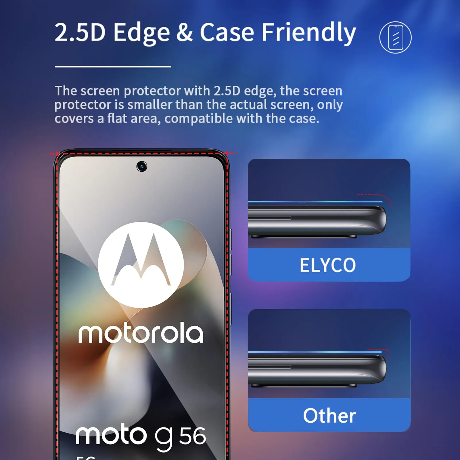 ELYCO Vetro Temperato Privacy per Motorola Moto G56, 2 Pezzi - immagine 7