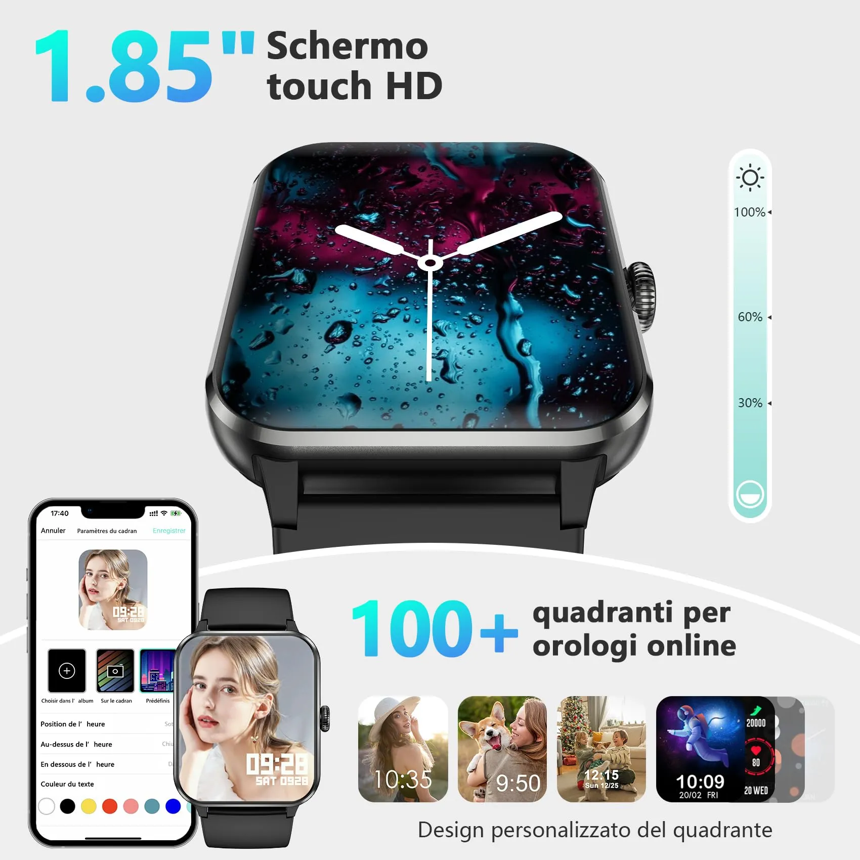 Blackview Smartwatch 1,85'' Bluetooth Calling, Fitness Tracker, Heart Rate and Sleep Monitor for Android and iOS - immagine 6