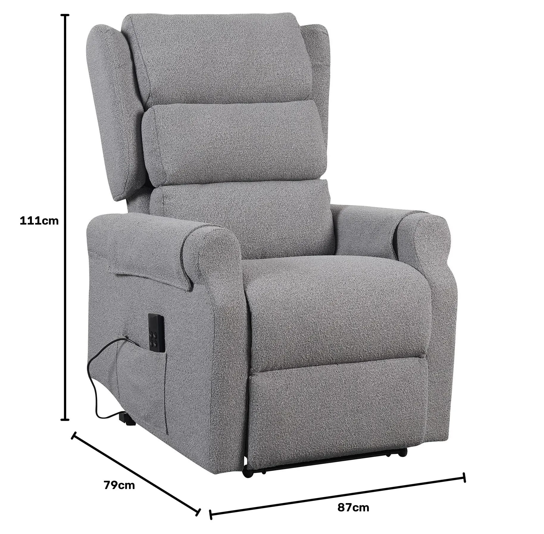 Poltrone Italia Poltrona Relax Elettrica Zero Gravity 2 Motori Alzapersona con Roller System, Grigio - immagine 2