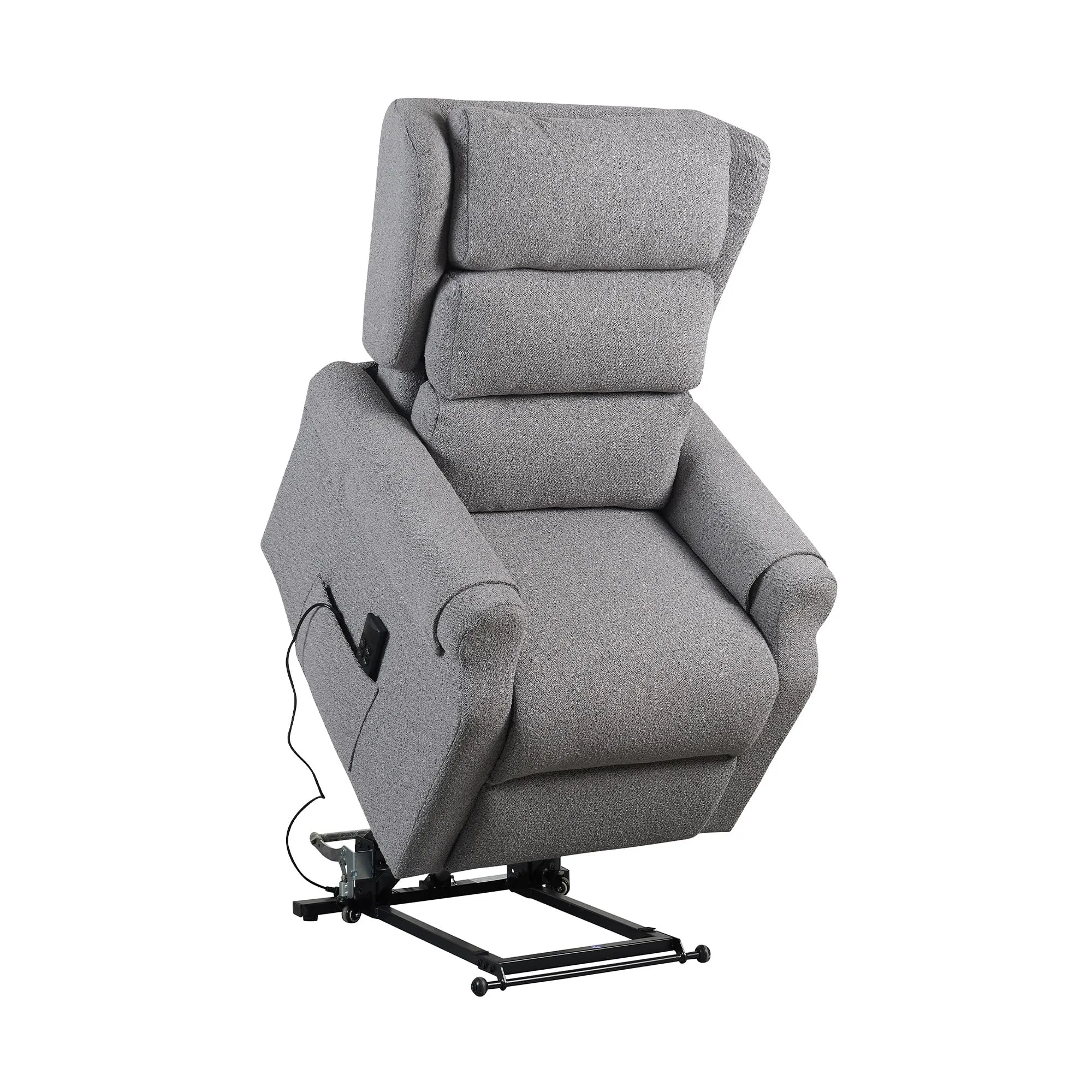 Poltrone Italia Poltrona Relax Elettrica Zero Gravity 2 Motori Alzapersona con Roller System, Grigio - immagine 3