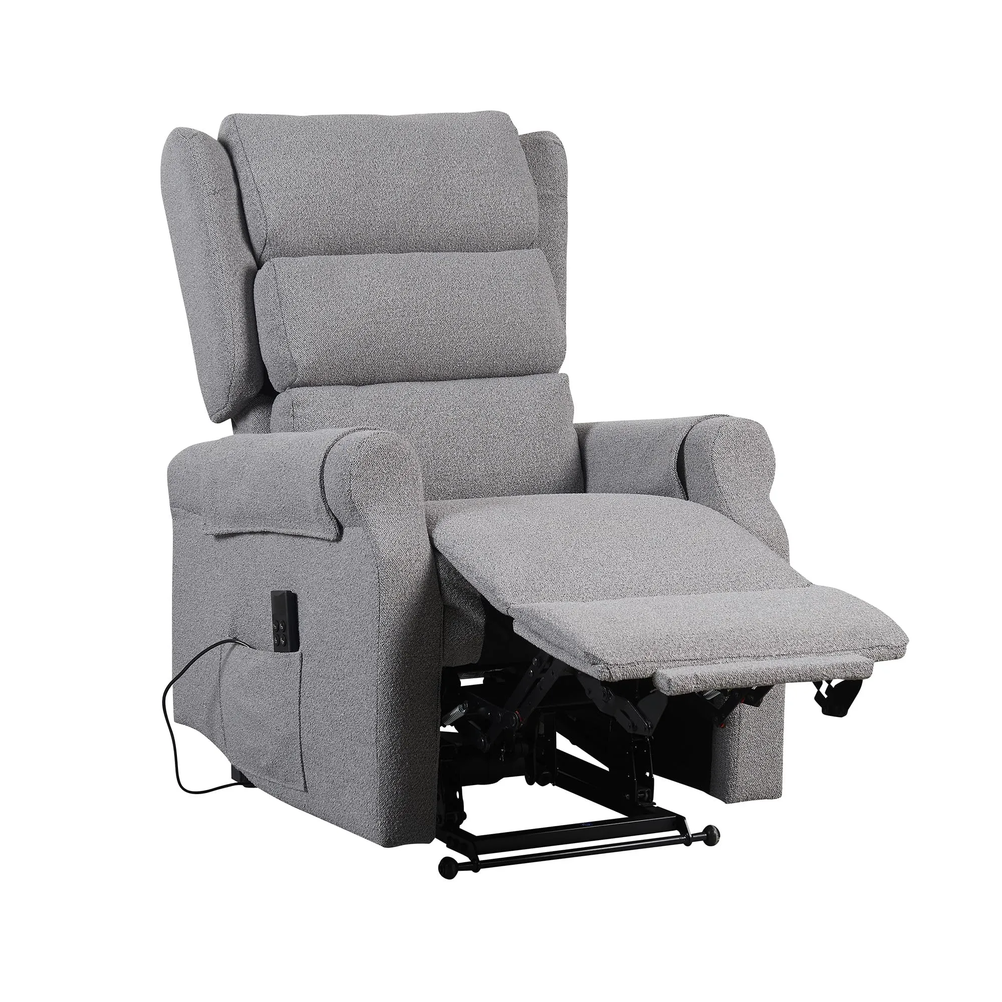 Poltrone Italia Poltrona Relax Elettrica Zero Gravity 2 Motori Alzapersona con Roller System, Grigio - immagine 4