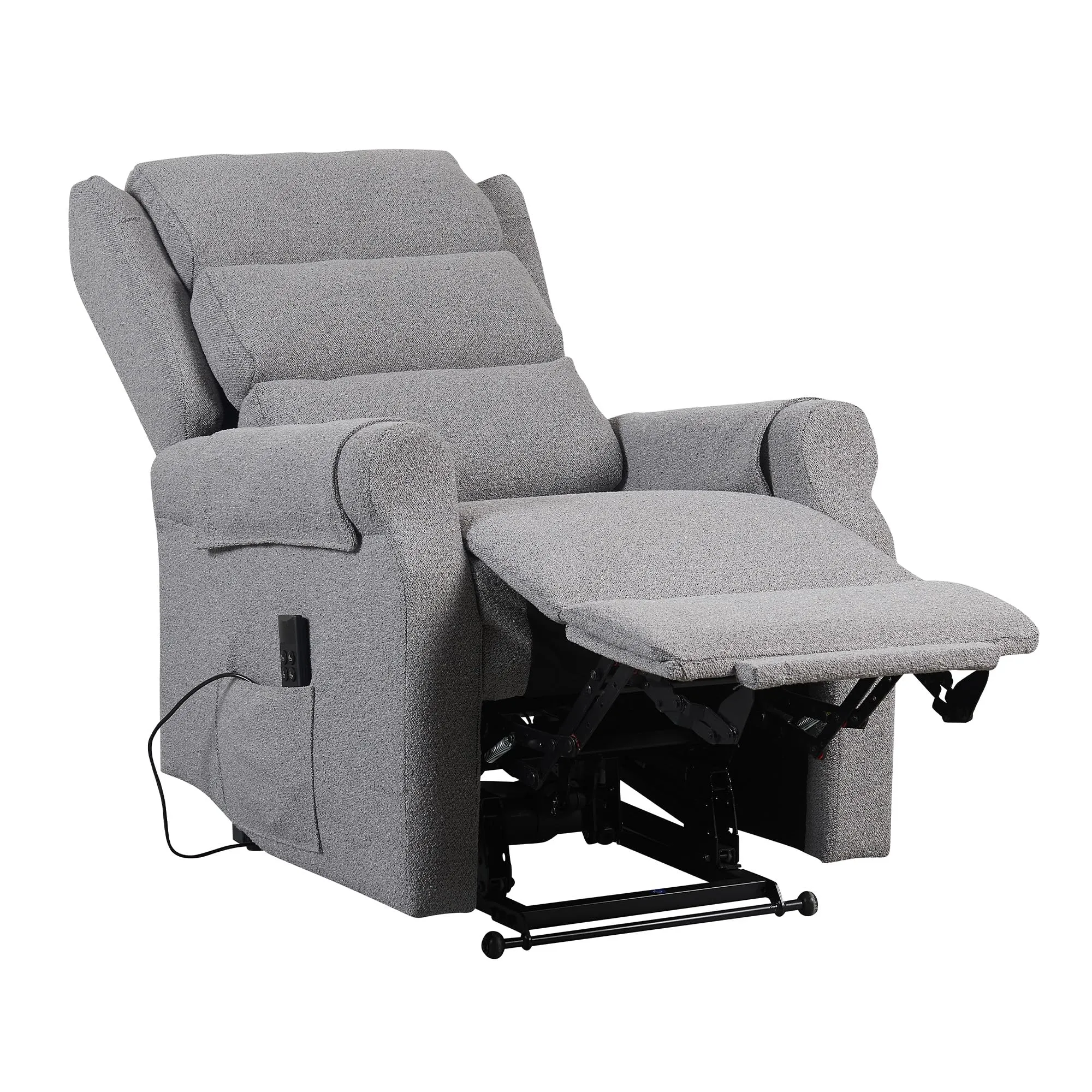 Poltrone Italia Poltrona Relax Elettrica Zero Gravity 2 Motori Alzapersona con Roller System, Grigio - immagine 5