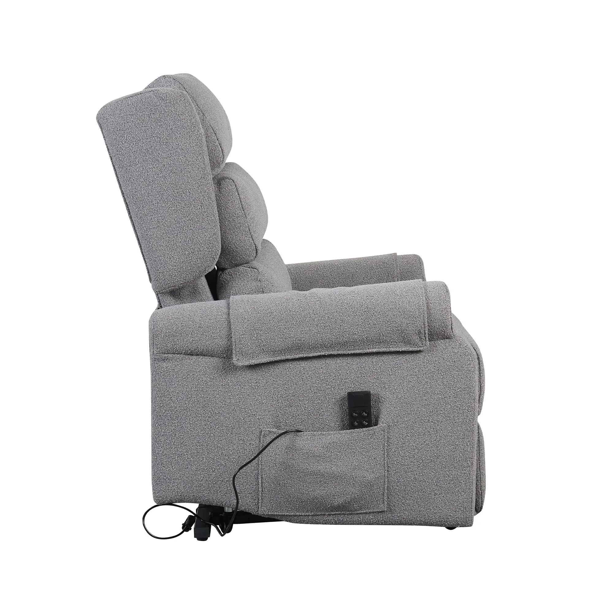 Poltrone Italia Poltrona Relax Elettrica Zero Gravity 2 Motori Alzapersona con Roller System, Grigio - immagine 8