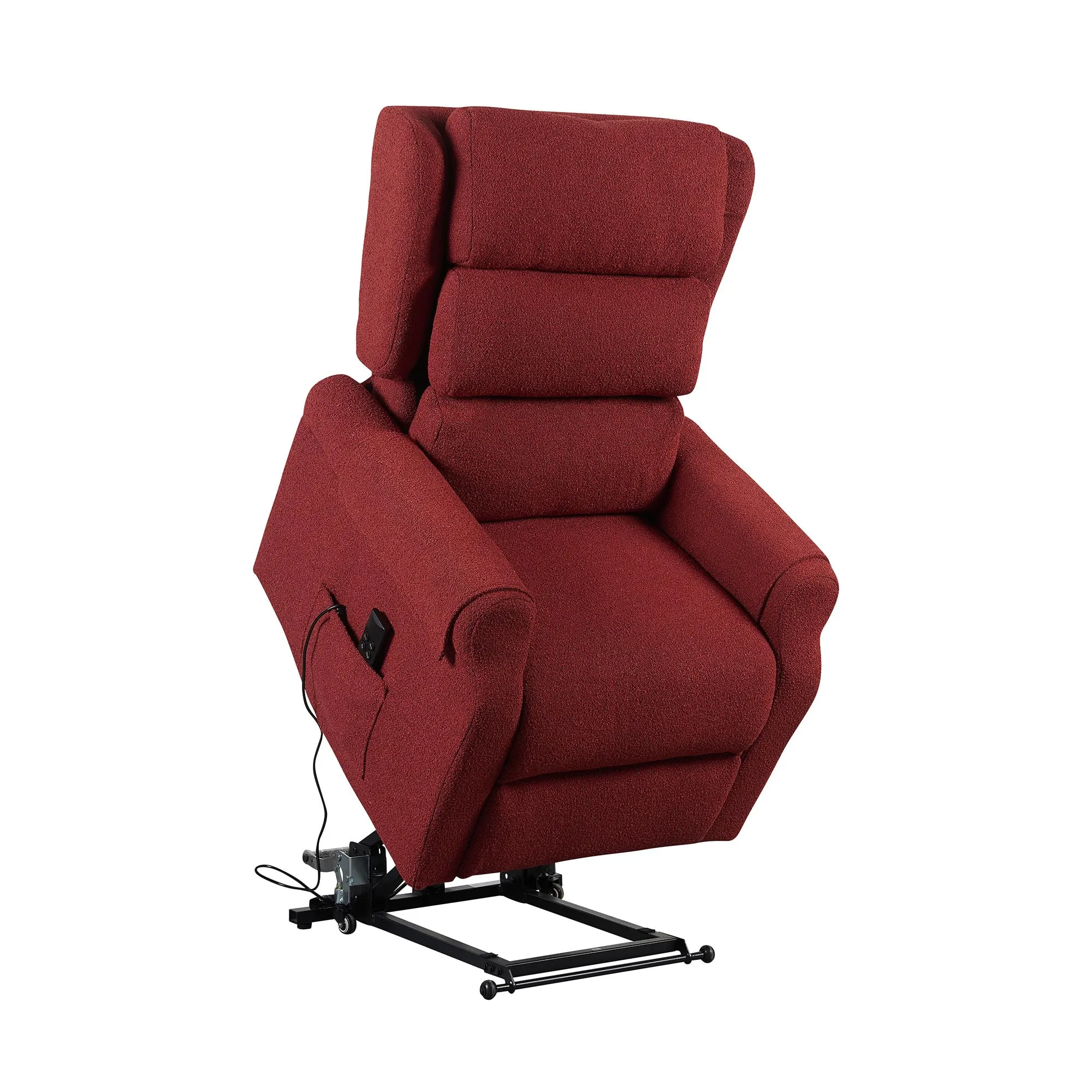 Poltrone Italia Carl Poltrona Relax Elettrica Zero Gravity 2 Motori Alzapersona Rosso - immagine 2