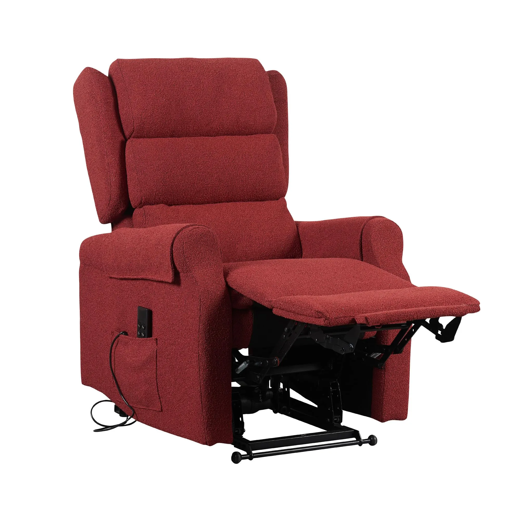 Poltrone Italia Carl Poltrona Relax Elettrica Zero Gravity 2 Motori Alzapersona Rosso - immagine 3
