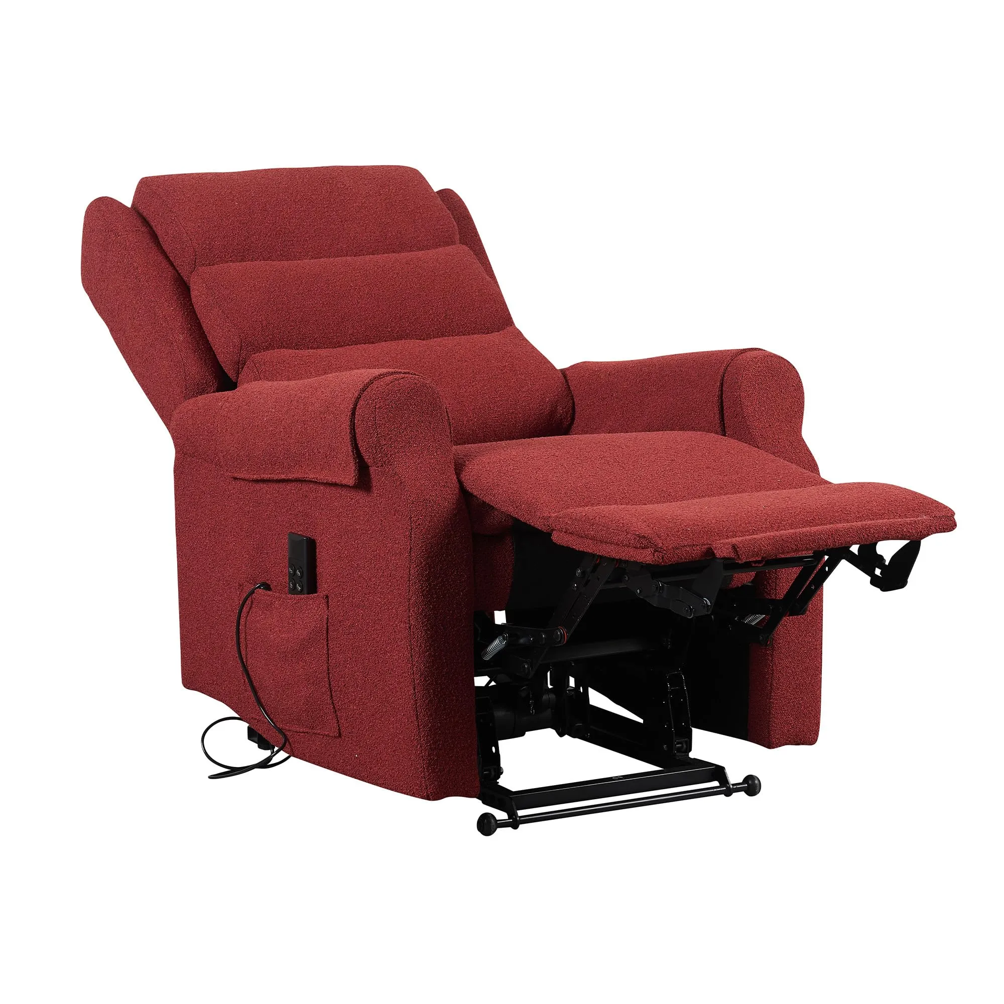 Poltrone Italia Carl Poltrona Relax Elettrica Zero Gravity 2 Motori Alzapersona Rosso - immagine 4