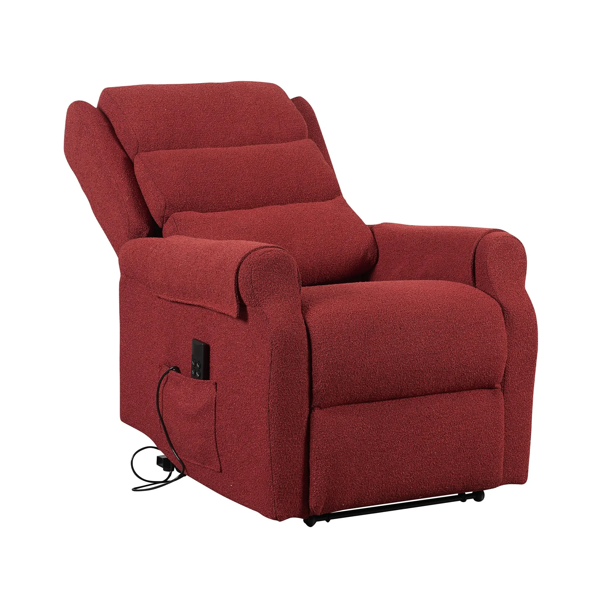 Poltrone Italia Carl Poltrona Relax Elettrica Zero Gravity 2 Motori Alzapersona Rosso - immagine 5