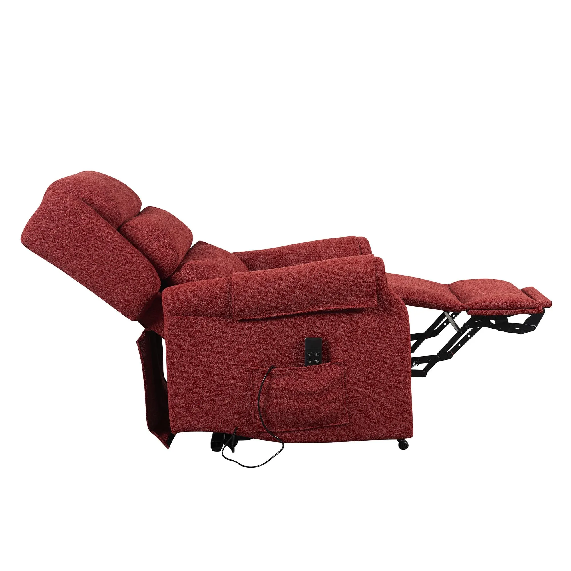 Poltrone Italia Carl Poltrona Relax Elettrica Zero Gravity 2 Motori Alzapersona Rosso - immagine 6