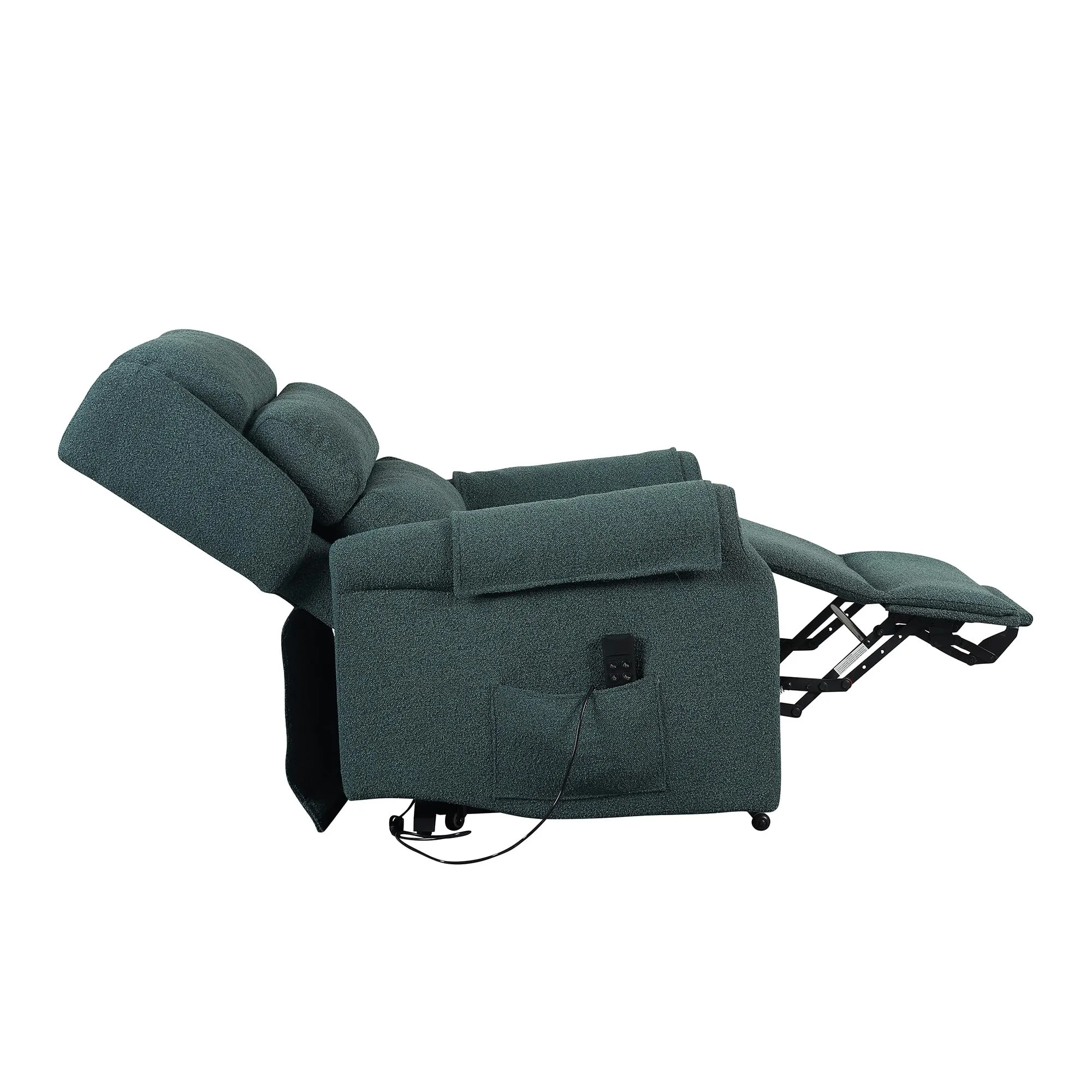 Poltrone Italia Poltrona Relax Elettrica Zero Gravity 2 Motori Alzapersona con Roller System - Verde - immagine 6