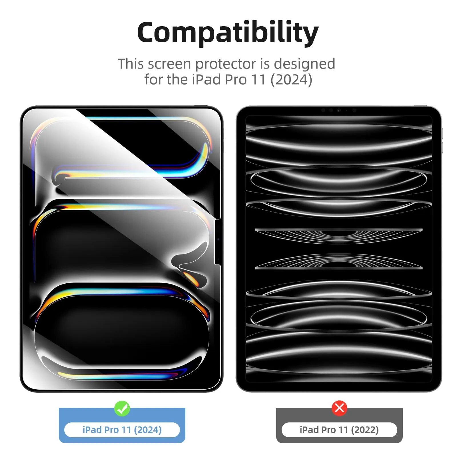 NEW'C Pellicola in Vetro Temperato per iPad Pro 11 pollici (M4) 2024 - immagine 2