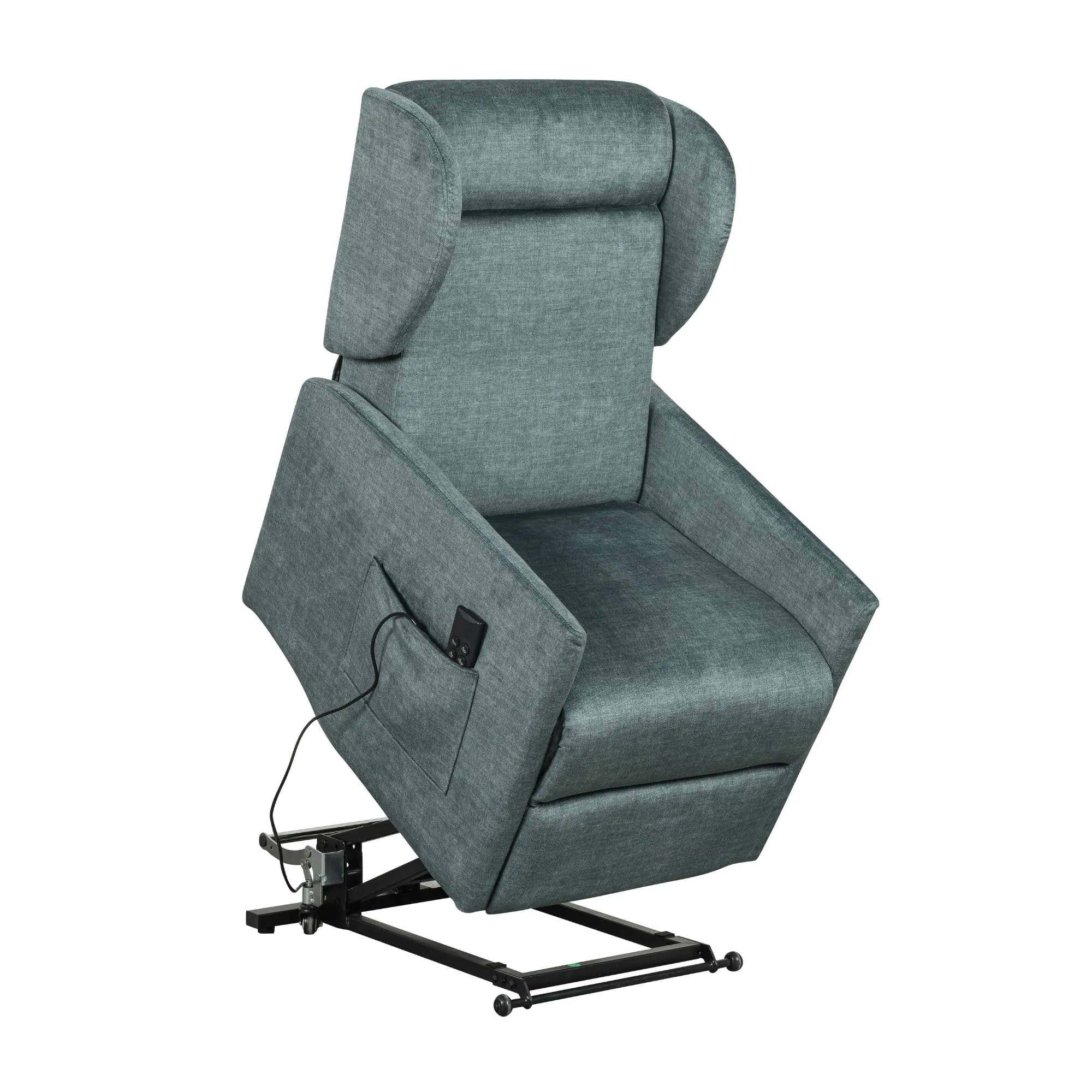 Poltrone Italia Eva 2 Poltrona Elettrica Disabili Reclinazione Indipendente 2 Motori Roller System Salvaspazio Memory Verde - immagine 2