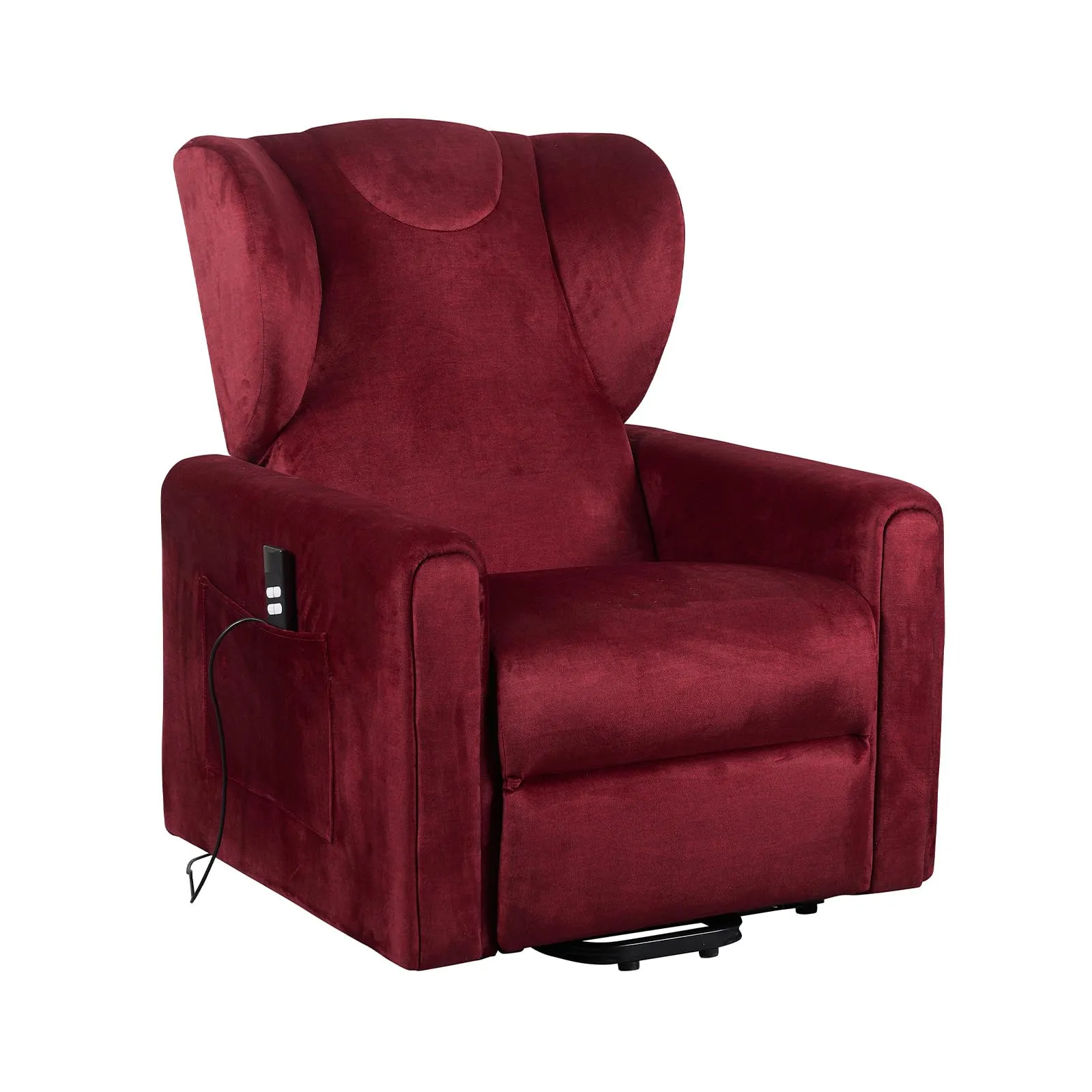 Poltrone Italia Poltrona Large Relax Elettrica Rinforzata, 2 Motori, Reclinazione Indipendente Schiena e Piedi, Letto 180°, Max 160 Kg, Rosso - immagine 1