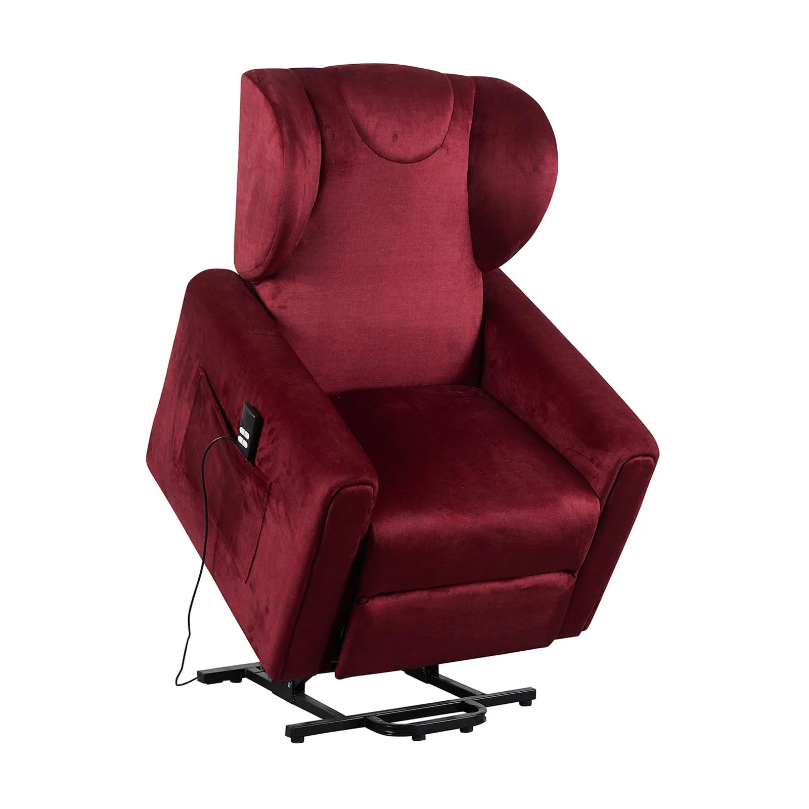 Poltrone Italia Poltrona Large Relax Elettrica Rinforzata, 2 Motori, Reclinazione Indipendente Schiena e Piedi, Letto 180°, Max 160 Kg, Rosso - immagine 2