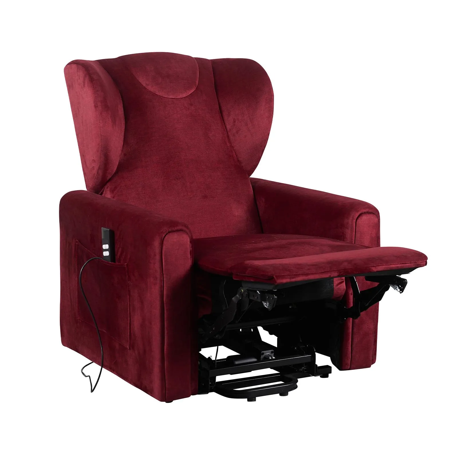 Poltrone Italia Poltrona Large Relax Elettrica Rinforzata, 2 Motori, Reclinazione Indipendente Schiena e Piedi, Letto 180°, Max 160 Kg, Rosso - immagine 3