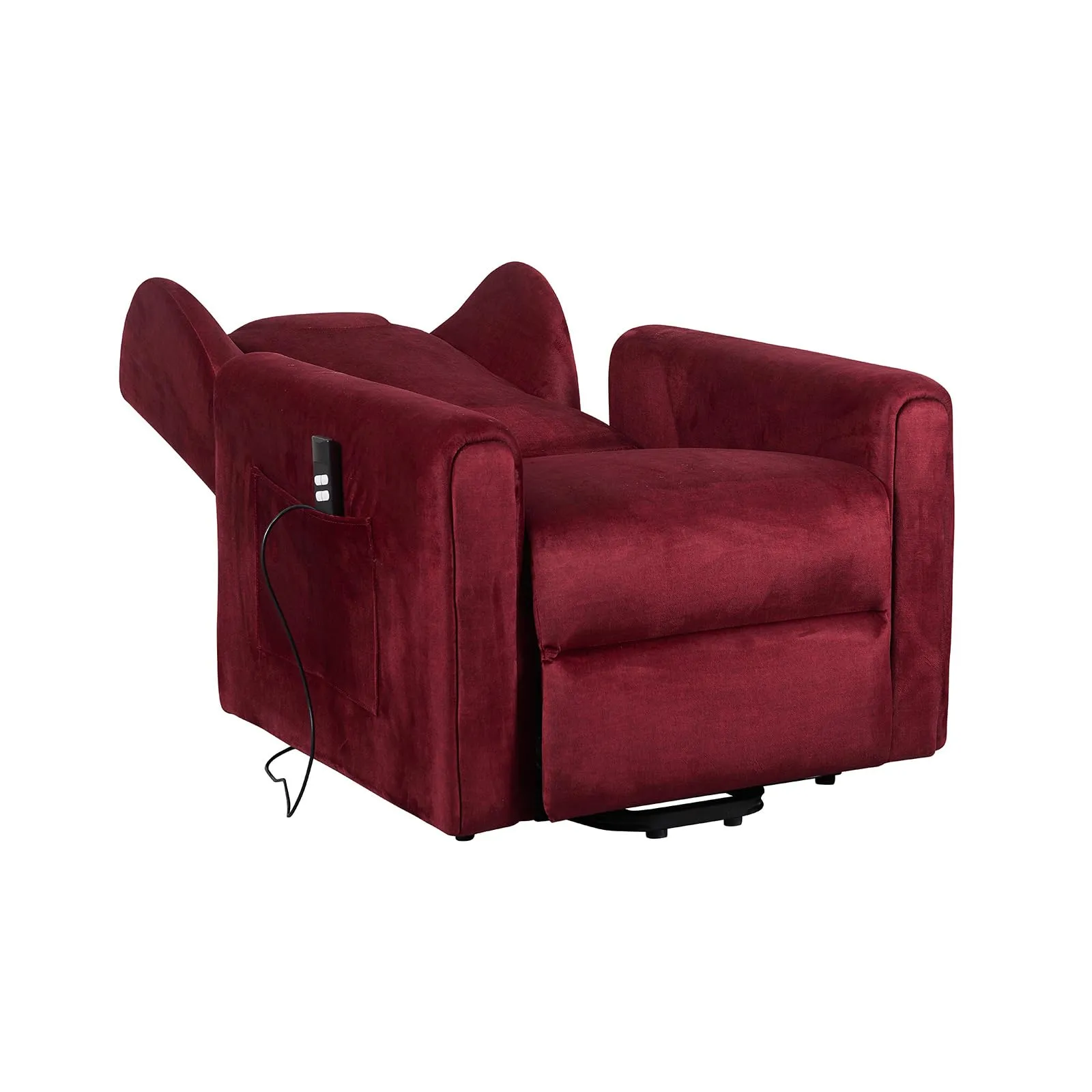 Poltrone Italia Poltrona Large Relax Elettrica Rinforzata, 2 Motori, Reclinazione Indipendente Schiena e Piedi, Letto 180°, Max 160 Kg, Rosso - immagine 5