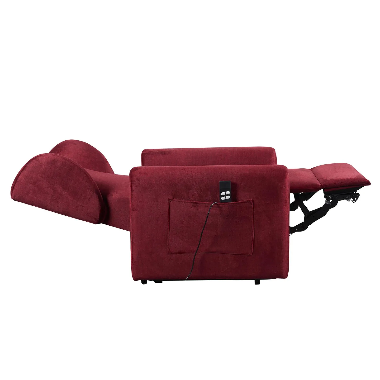 Poltrone Italia Poltrona Large Relax Elettrica Rinforzata, 2 Motori, Reclinazione Indipendente Schiena e Piedi, Letto 180°, Max 160 Kg, Rosso - immagine 6