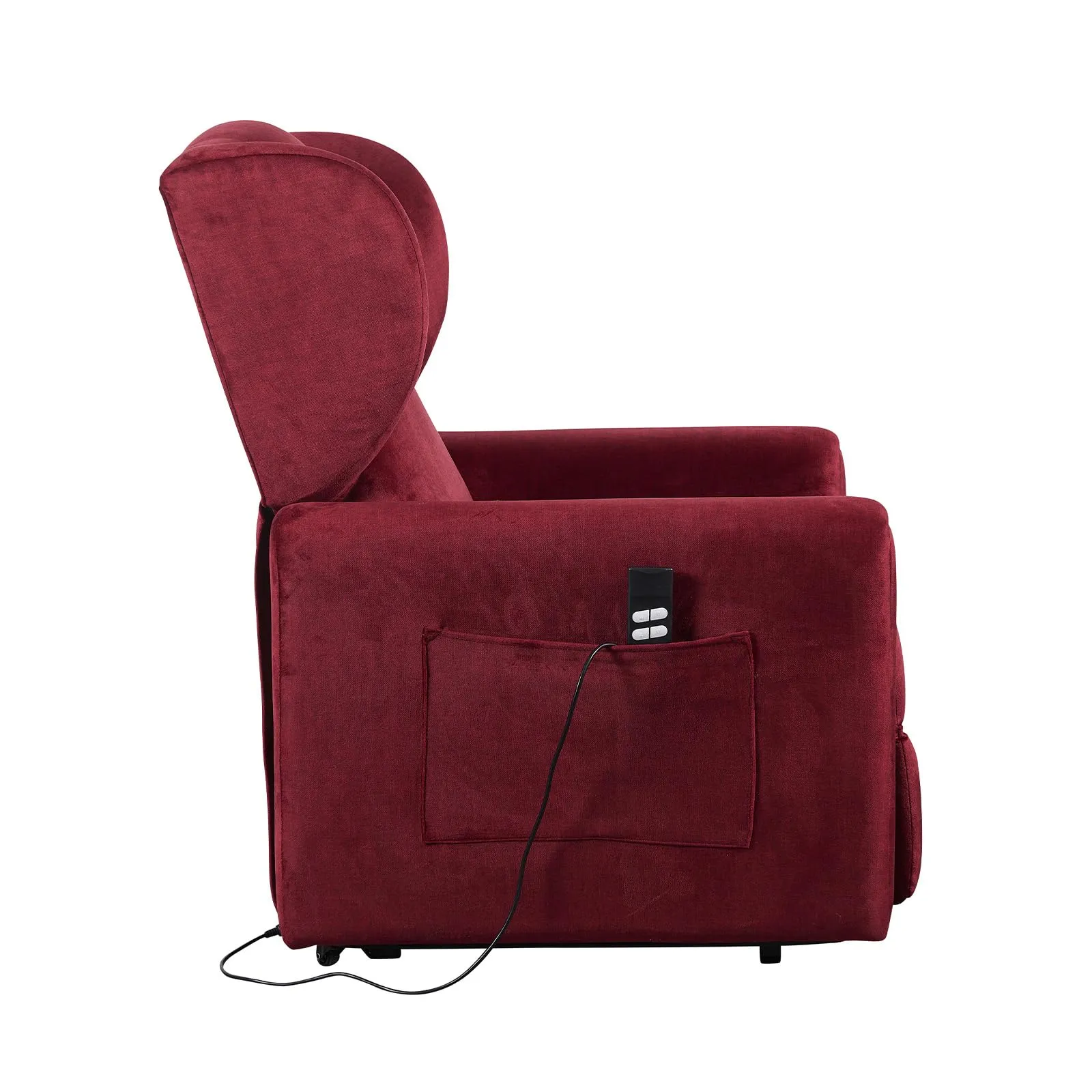 Poltrone Italia Poltrona Large Relax Elettrica Rinforzata, 2 Motori, Reclinazione Indipendente Schiena e Piedi, Letto 180°, Max 160 Kg, Rosso - immagine 7
