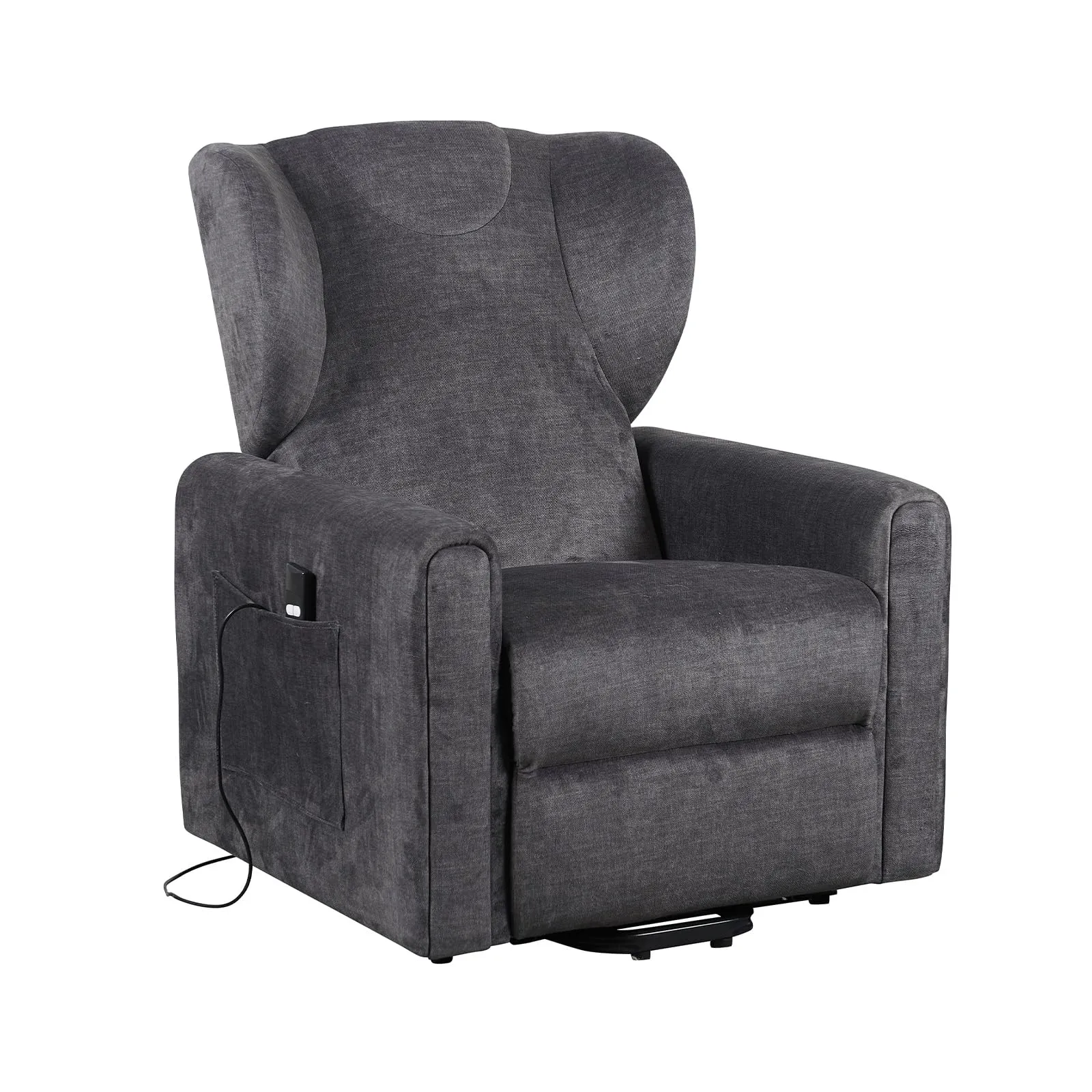 Poltrone Italia Barbara2 Poltrona Relax Elettrica Large, 2 Motori, Reclinazione Indipendente, Portata 160 kg, Grigio - immagine 1