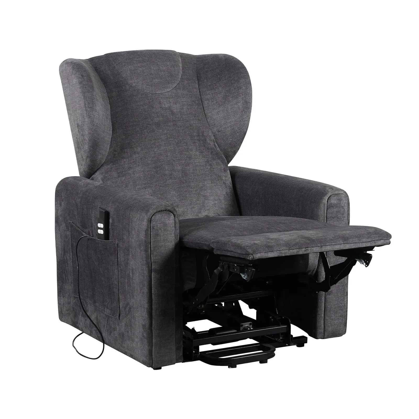 Poltrone Italia Barbara2 Poltrona Relax Elettrica Large, 2 Motori, Reclinazione Indipendente, Portata 160 kg, Grigio - immagine 3