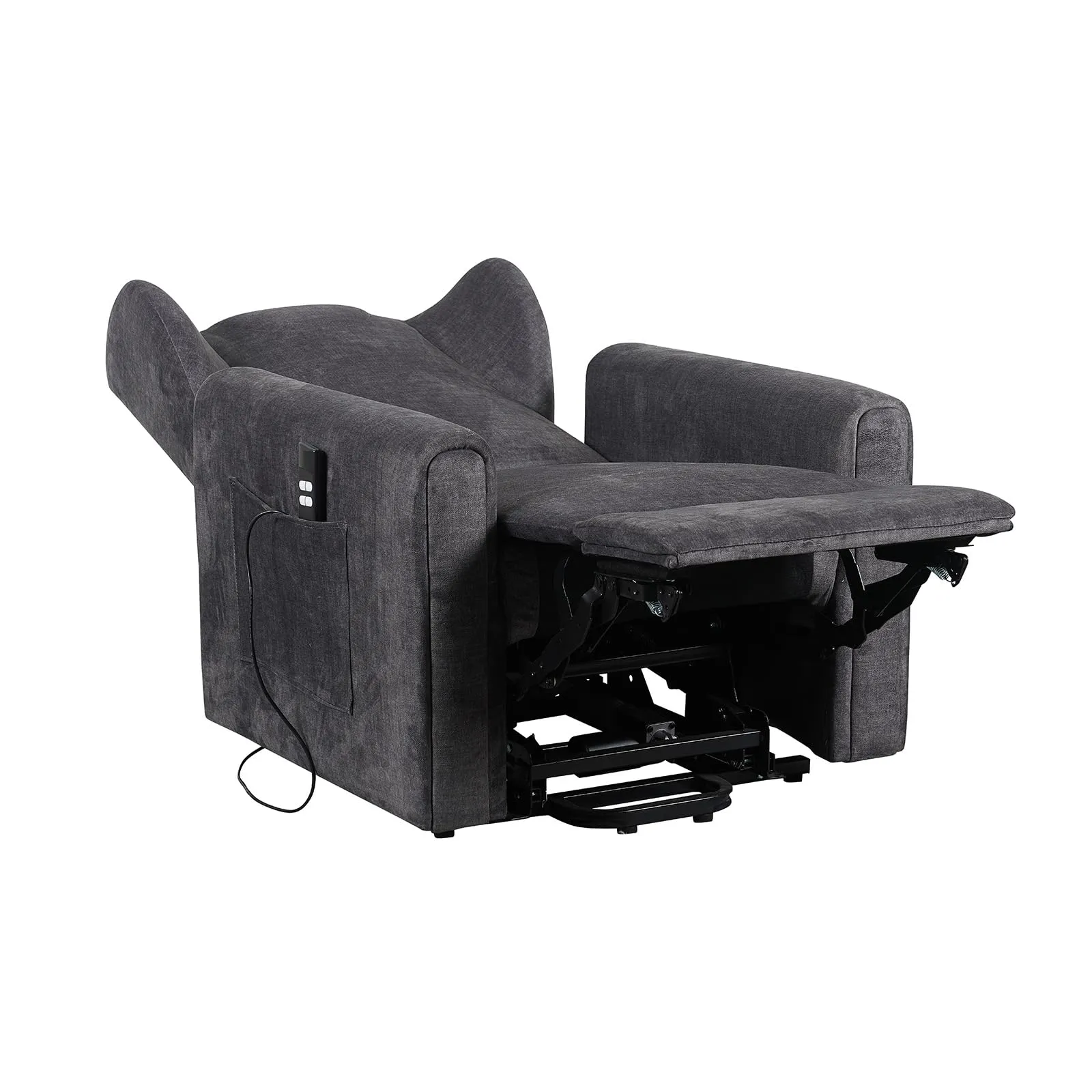Poltrone Italia Barbara2 Poltrona Relax Elettrica Large, 2 Motori, Reclinazione Indipendente, Portata 160 kg, Grigio - immagine 4