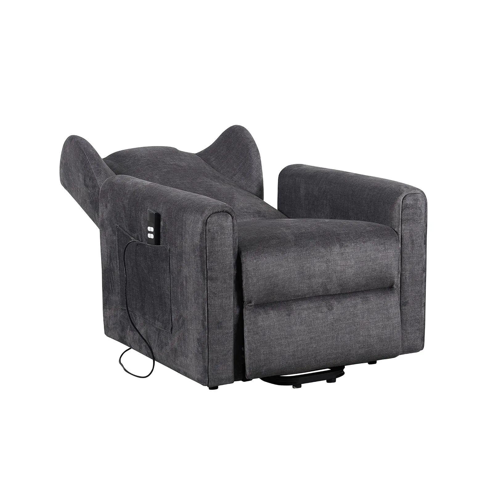 Poltrone Italia Barbara2 Poltrona Relax Elettrica Large, 2 Motori, Reclinazione Indipendente, Portata 160 kg, Grigio - immagine 5