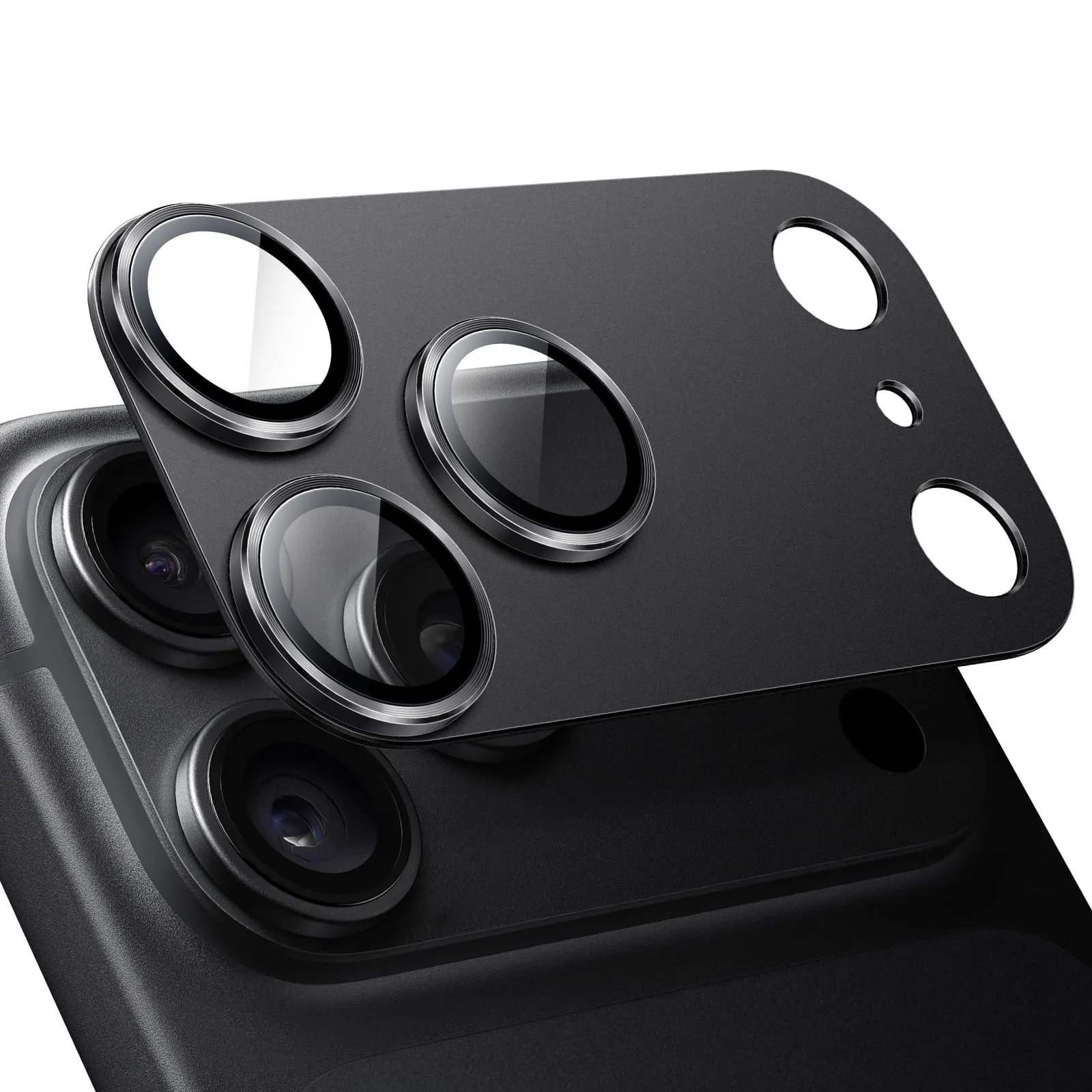 JETech Pellicola Protettiva Fotocamera per iPhone 18 Pro, Nero - immagine 1